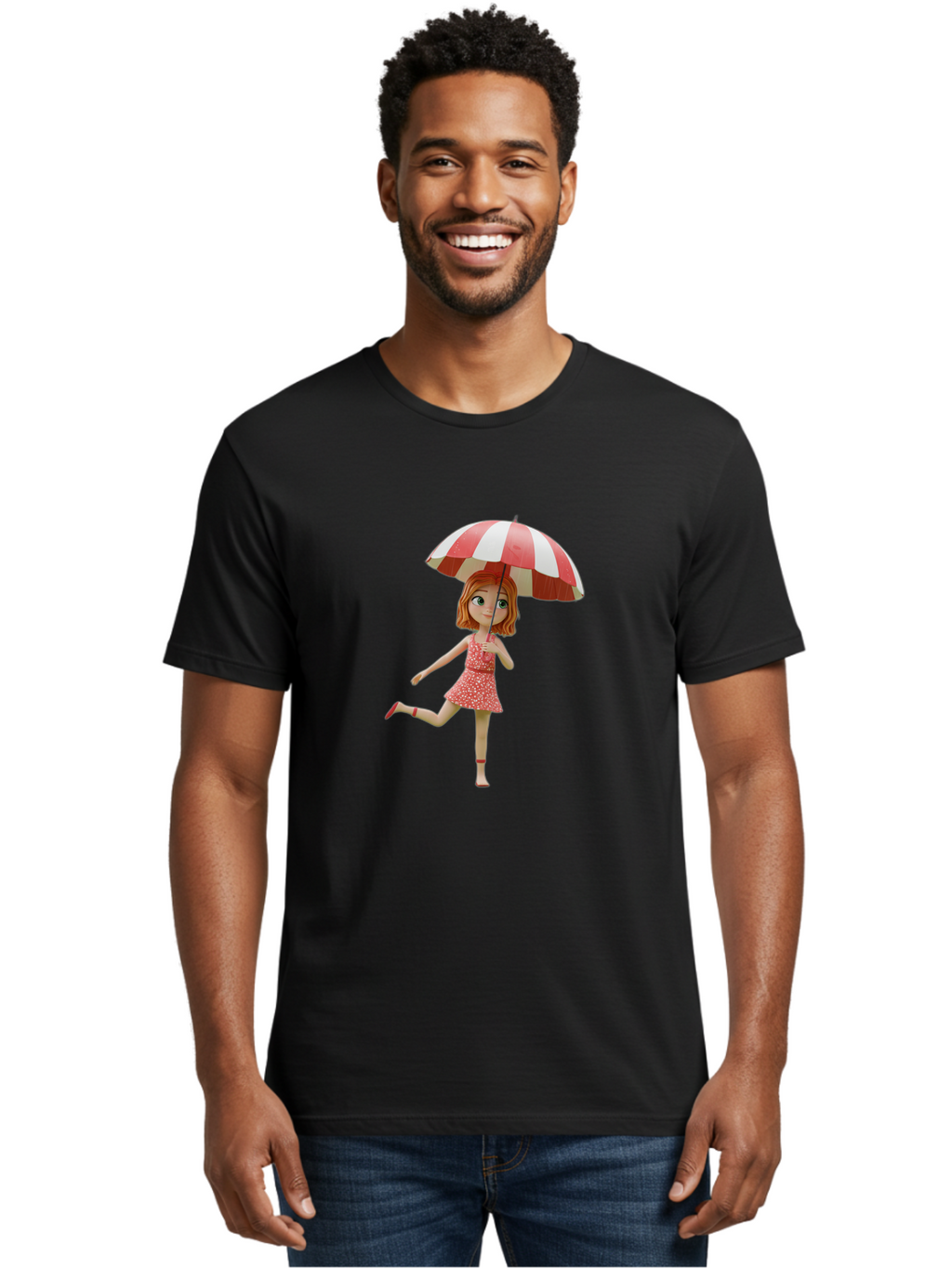 Girl-With-Umbrella Men'S Graphic Tee, 100% Cotton, Comfortable Casual Summer Wear, Machine Washable, Vintage Camera, Old Camera, Antique Camera, Black Camera, Classic Photography, Photography Equipment, Nostalgic Device, Film Camera, Bai040