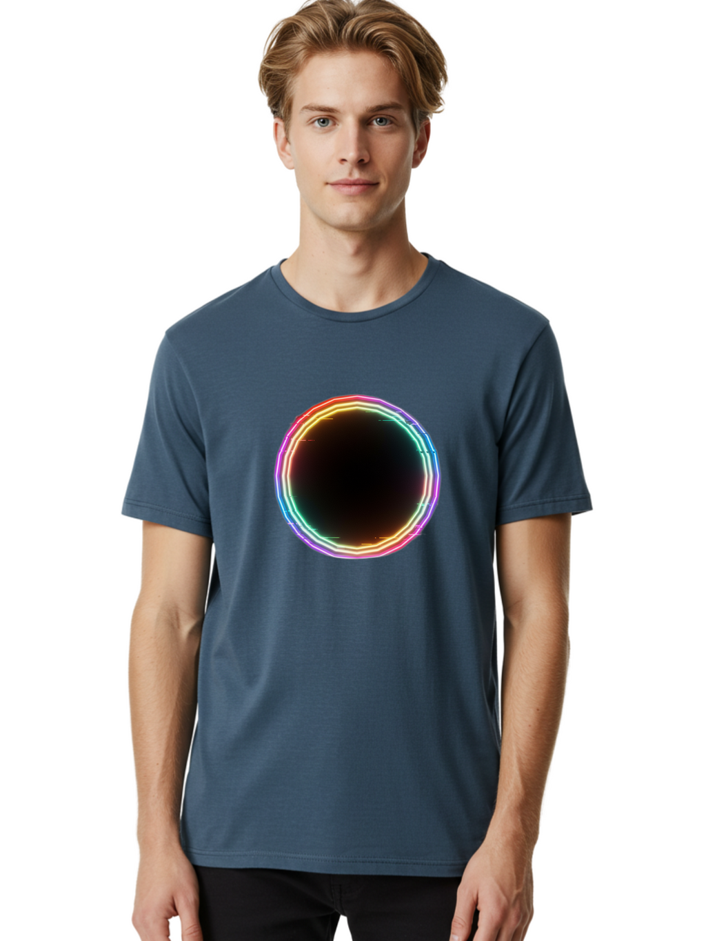 Glowing-Circle Men'S Graphic Tee, 100% Cotton, Comfortable Casual Summer Wear, Machine Washable, Vintage Camera, Old Camera, Antique Camera, Black Camera, Classic Photography, Photography Equipment, Nostalgic Device, Film Camera, Camera Art Bai049