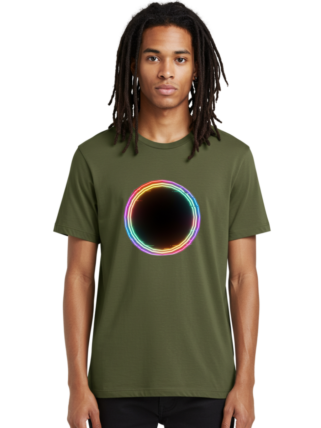 Glowing-Circle Men'S Graphic Tee, 100% Cotton, Comfortable Casual Summer Wear, Machine Washable, Vintage Camera, Old Camera, Antique Camera, Black Camera, Classic Photography, Photography Equipment, Nostalgic Device, Film Camera, Camera Art Bai049