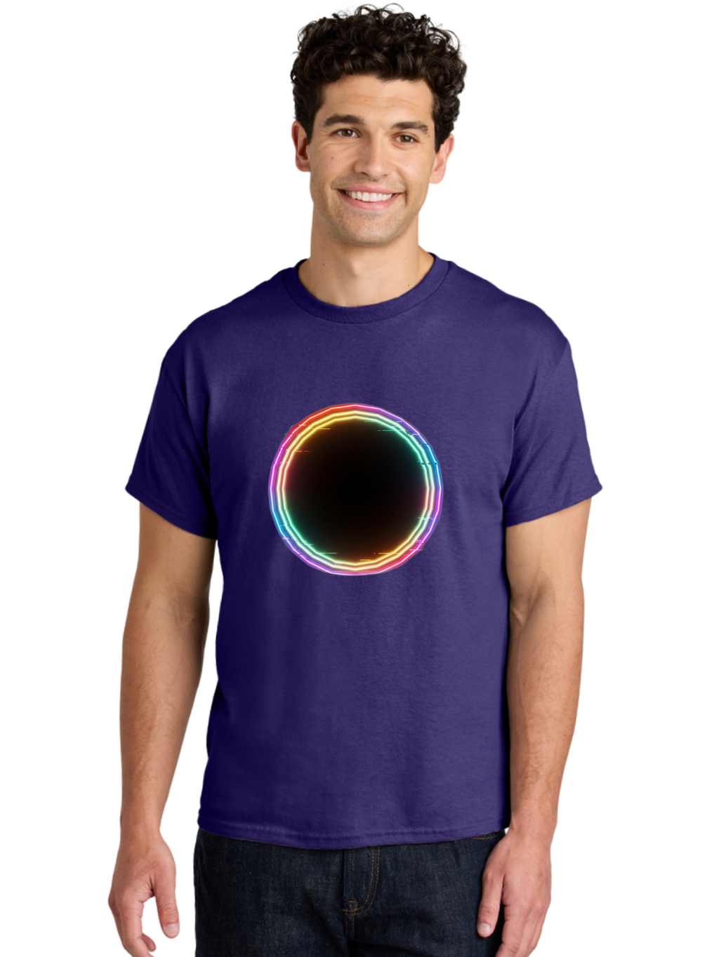 Glowing-Circle Men'S Graphic Tee, 100% Cotton, Comfortable Casual Summer Wear, Machine Washable, Vintage Camera, Old Camera, Antique Camera, Black Camera, Classic Photography, Photography Equipment, Nostalgic Device, Film Camera, Camera Art Bai049
