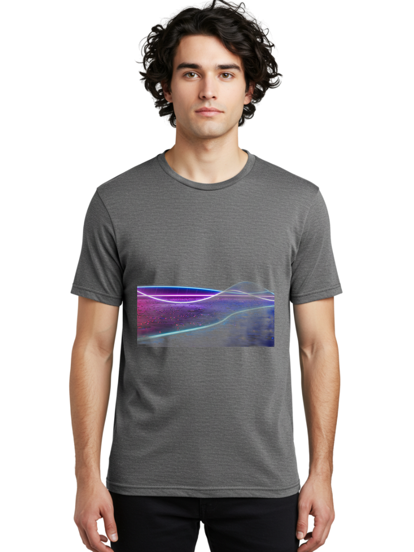 Glowing-Landscape Men'S Graphic Tee, 100% Cotton, Comfortable Casual Summer Wear, Machine Washable, Vintage Camera, Old Camera, Antique Camera, Black Camera, Classic Photography, Photography Equipment, Nostalgic Device, Film Camera, Camera Art Bai051