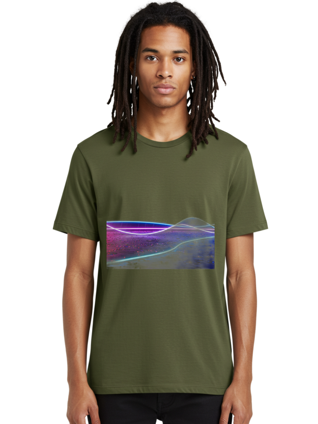 Glowing-Landscape Men'S Graphic Tee, 100% Cotton, Comfortable Casual Summer Wear, Machine Washable, Vintage Camera, Old Camera, Antique Camera, Black Camera, Classic Photography, Photography Equipment, Nostalgic Device, Film Camera, Camera Art Bai051