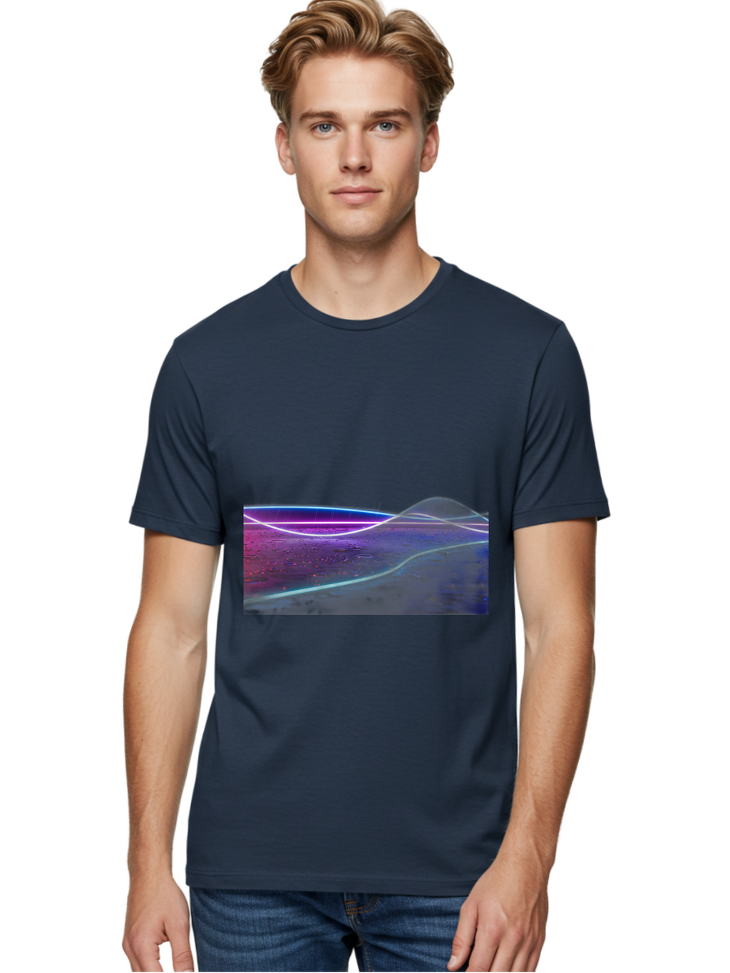 Glowing-Landscape Men'S Graphic Tee, 100% Cotton, Comfortable Casual Summer Wear, Machine Washable, Vintage Camera, Old Camera, Antique Camera, Black Camera, Classic Photography, Photography Equipment, Nostalgic Device, Film Camera, Camera Art Bai051
