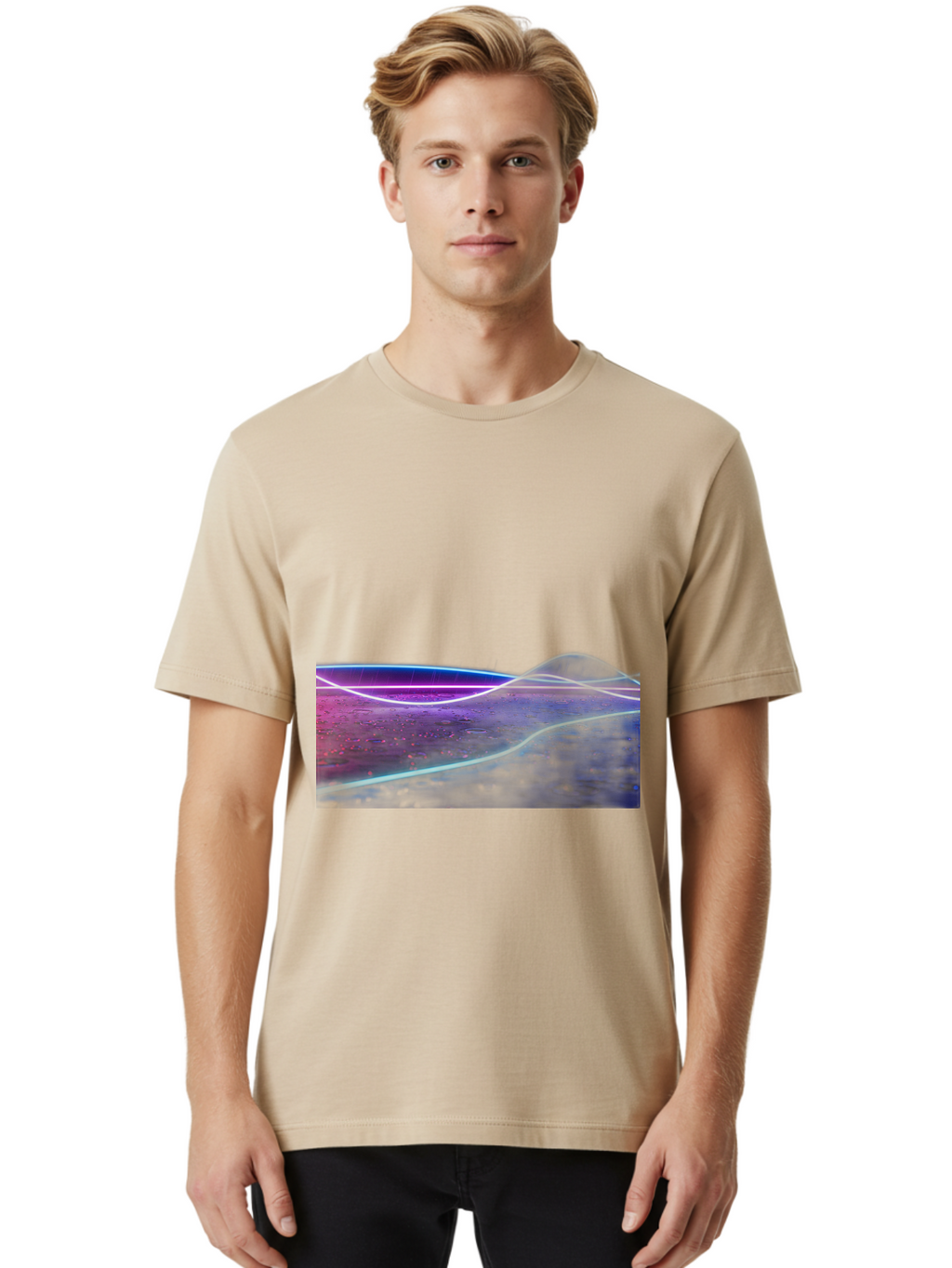 Glowing-Landscape Men'S Graphic Tee, 100% Cotton, Comfortable Casual Summer Wear, Machine Washable, Vintage Camera, Old Camera, Antique Camera, Black Camera, Classic Photography, Photography Equipment, Nostalgic Device, Film Camera, Camera Art Bai051