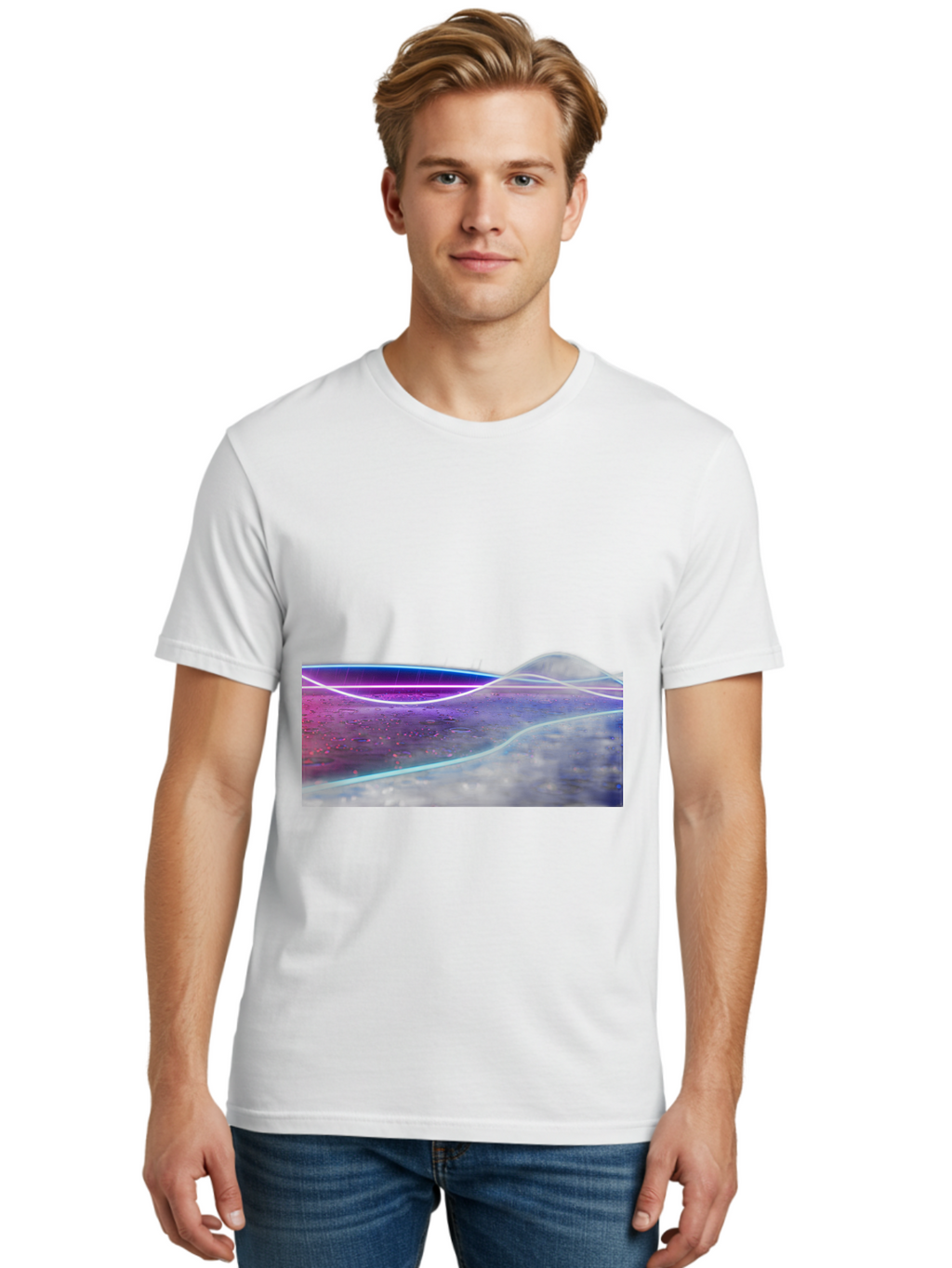 Glowing-Landscape Men'S Graphic Tee, 100% Cotton, Comfortable Casual Summer Wear, Machine Washable, Vintage Camera, Old Camera, Antique Camera, Black Camera, Classic Photography, Photography Equipment, Nostalgic Device, Film Camera, Camera Art Bai051