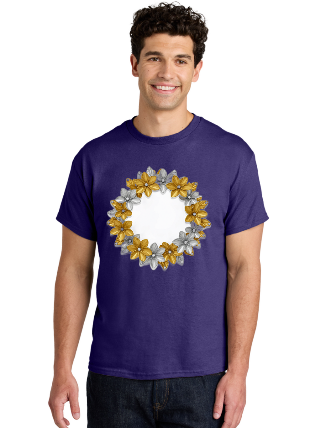 Gold-Silver-Flowers Men'S Graphic Tee, 100% Cotton, Comfortable Casual Summer Wear, Machine Washable, Vintage Camera, Old Camera, Antique Camera, Black Camera, Classic Photography, Photography Equipment, Nostalgic Device, Film Camera, Bai057