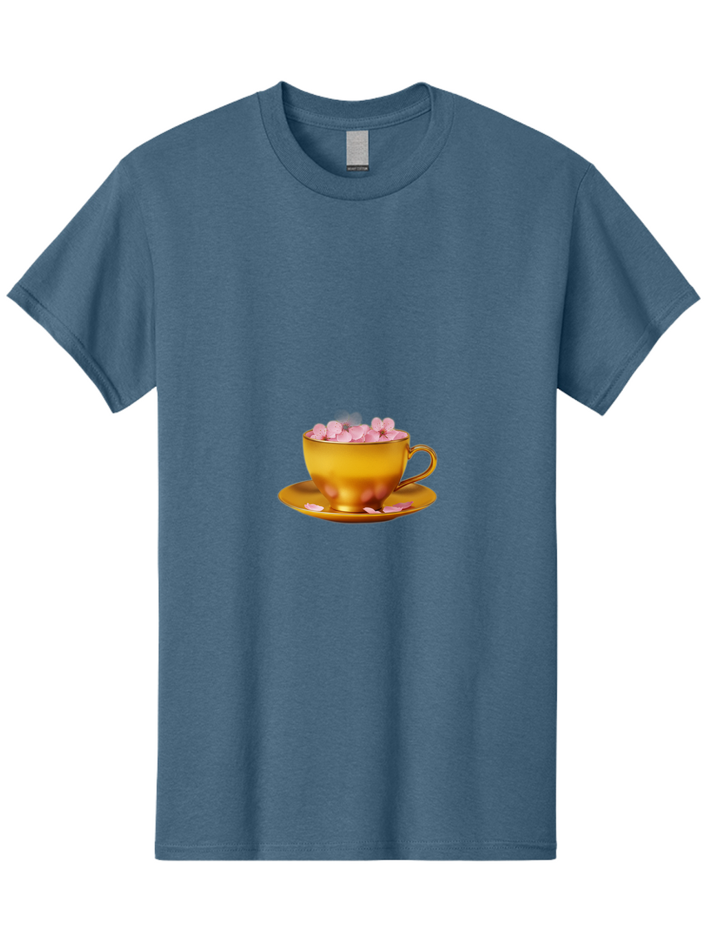 Golden-Cup-With-Petals Men'S Graphic Tee, 100% Cotton, Comfortable Casual Summer Wear, Machine Washable, Vintage Camera, Old Camera, Antique Camera, Black Camera, Classic Photography, Photography Equipment, Nostalgic Device, Film Camera, Bai059