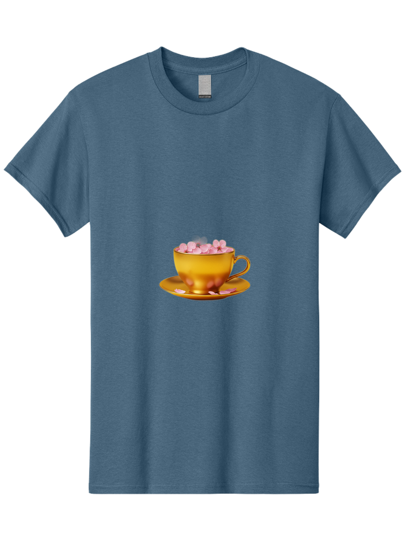 Golden-Cup-With-Petals Men'S Graphic Tee, 100% Cotton, Comfortable Casual Summer Wear, Machine Washable, Vintage Camera, Old Camera, Antique Camera, Black Camera, Classic Photography, Photography Equipment, Nostalgic Device, Film Camera, Bai059