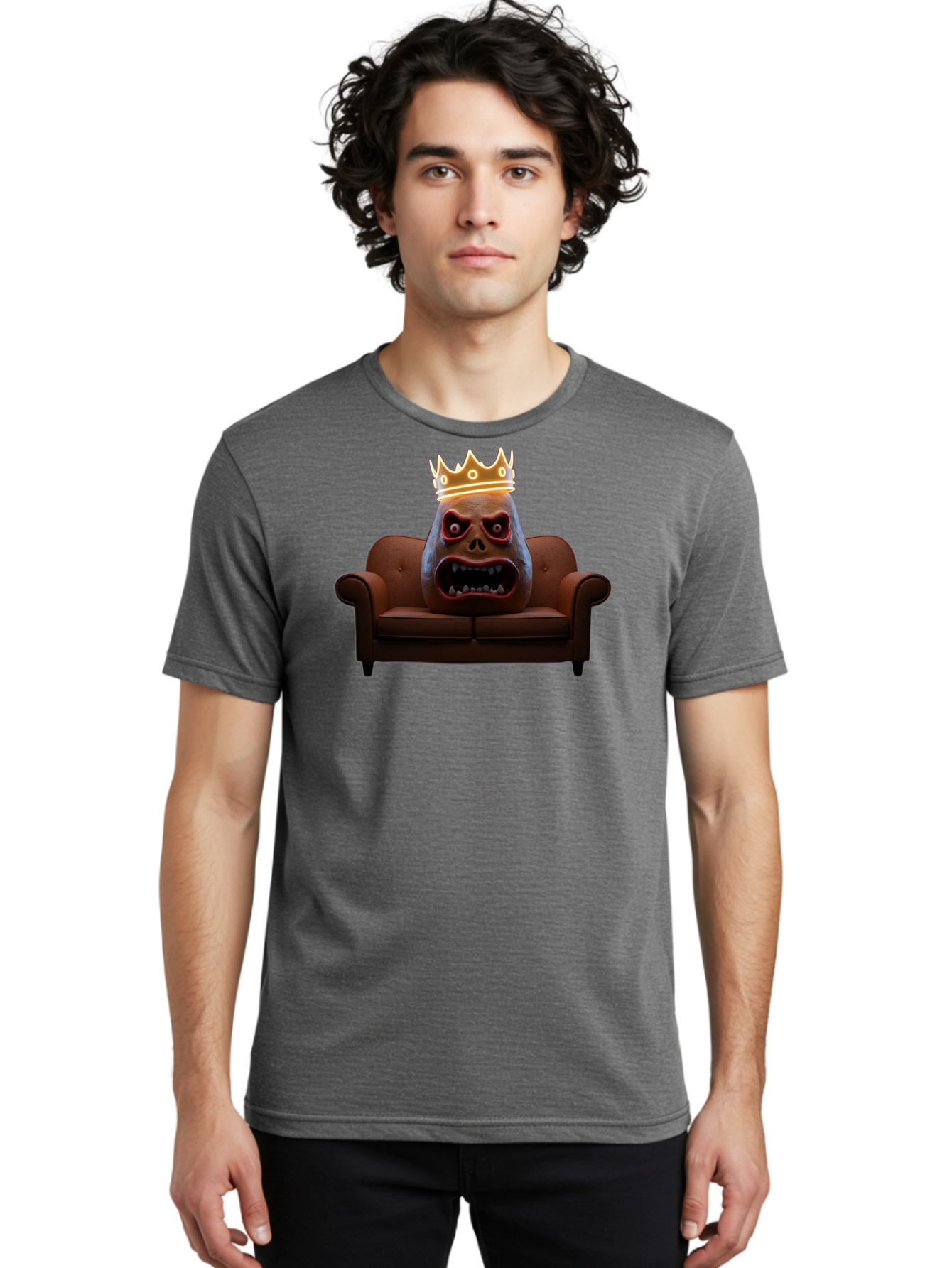 Gorilla-Head-On-Sofa Men'S Graphic Tee, 100% Cotton, Comfortable Casual Summer Wear, Machine Washable, Vintage Camera, Old Camera, Antique Camera, Black Camera, Classic Photography, Photography Equipment, Nostalgic Device, Film Camera, Bai061