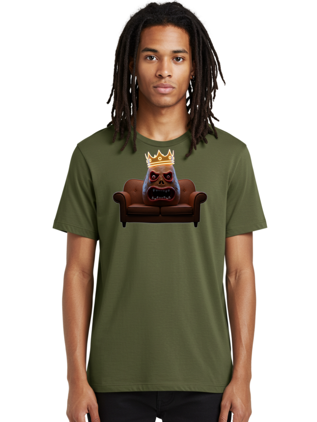 Gorilla-Head-On-Sofa Men'S Graphic Tee, 100% Cotton, Comfortable Casual Summer Wear, Machine Washable, Vintage Camera, Old Camera, Antique Camera, Black Camera, Classic Photography, Photography Equipment, Nostalgic Device, Film Camera, Bai061