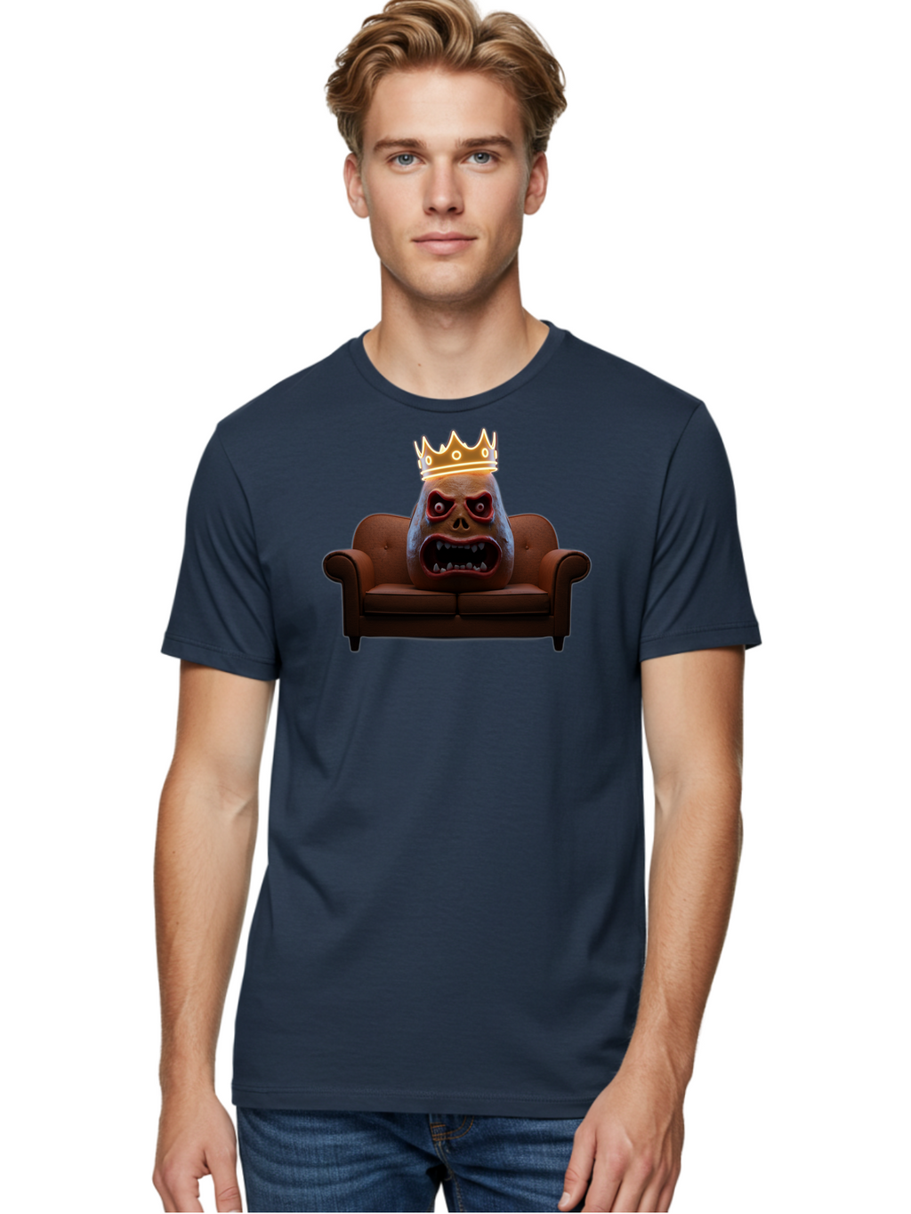 Gorilla-Head-On-Sofa Men'S Graphic Tee, 100% Cotton, Comfortable Casual Summer Wear, Machine Washable, Vintage Camera, Old Camera, Antique Camera, Black Camera, Classic Photography, Photography Equipment, Nostalgic Device, Film Camera, Bai061
