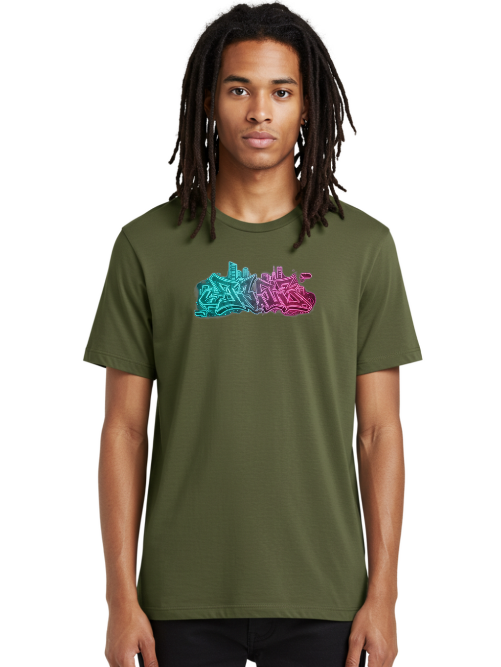 Graffiti-Style-City-Skyline Men'S Graphic Tee, 100% Cotton, Comfortable Casual Summer Wear, Machine Washable, Vintage Camera, Old Camera, Antique Camera, Black Camera, Classic Photography, Photography Equipment, Nostalgic Device, Film Camera, Bai063