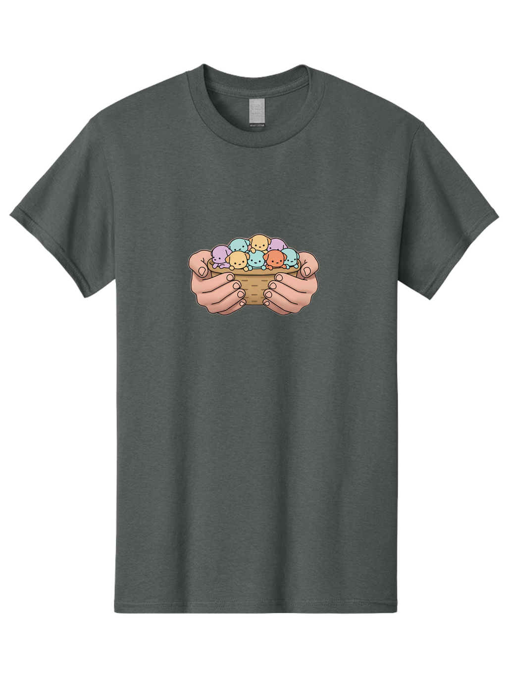Hands-Holding-Basket-With-Axolotls Men'S Graphic Tee, 100% Cotton, Comfortable Casual Summer Wear, Machine Washable, Vintage Camera, Old Camera, Antique Camera, Black Camera, Classic Photography, Photography Equipment, Nostalgic Device, Bai065