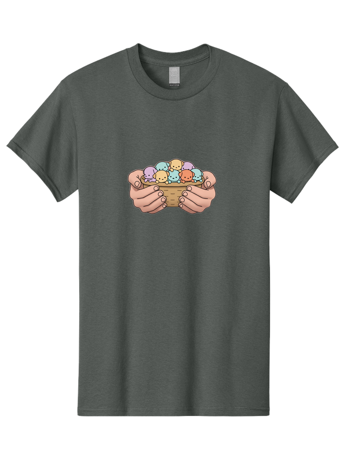 Hands-Holding-Basket-With-Axolotls Men'S Graphic Tee, 100% Cotton, Comfortable Casual Summer Wear, Machine Washable, Vintage Camera, Old Camera, Antique Camera, Black Camera, Classic Photography, Photography Equipment, Nostalgic Device, Bai065