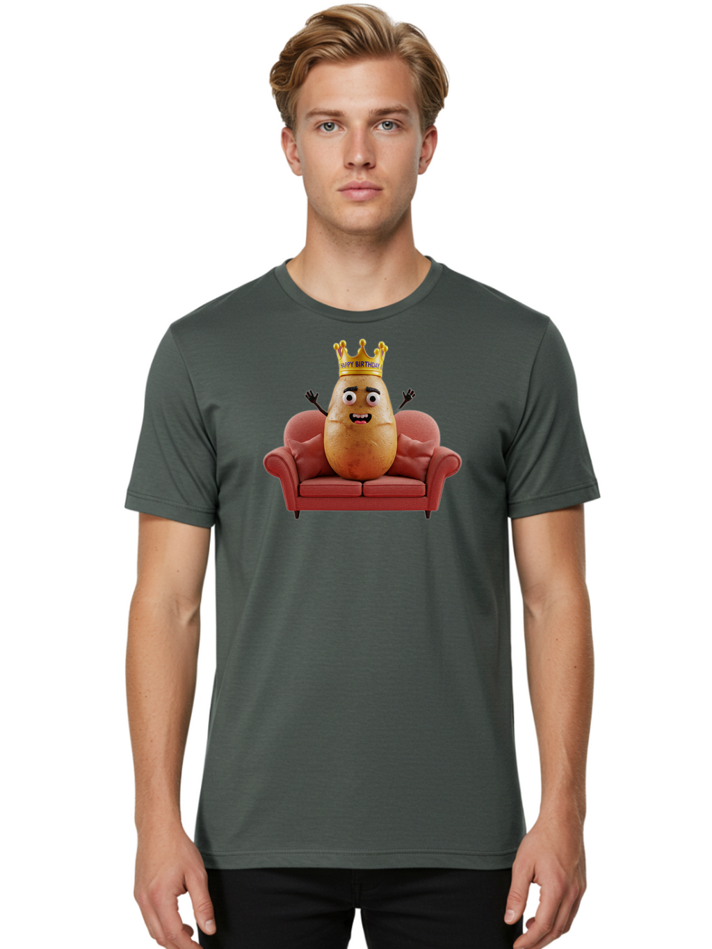 Happy-Birthday-Potato Men'S Graphic Tee, 100% Cotton, Comfortable Casual Summer Wear, Machine Washable, Vintage Camera, Old Camera, Antique Camera, Black Camera, Classic Photography, Photography Equipment, Nostalgic Device, Film Camera, Bai066