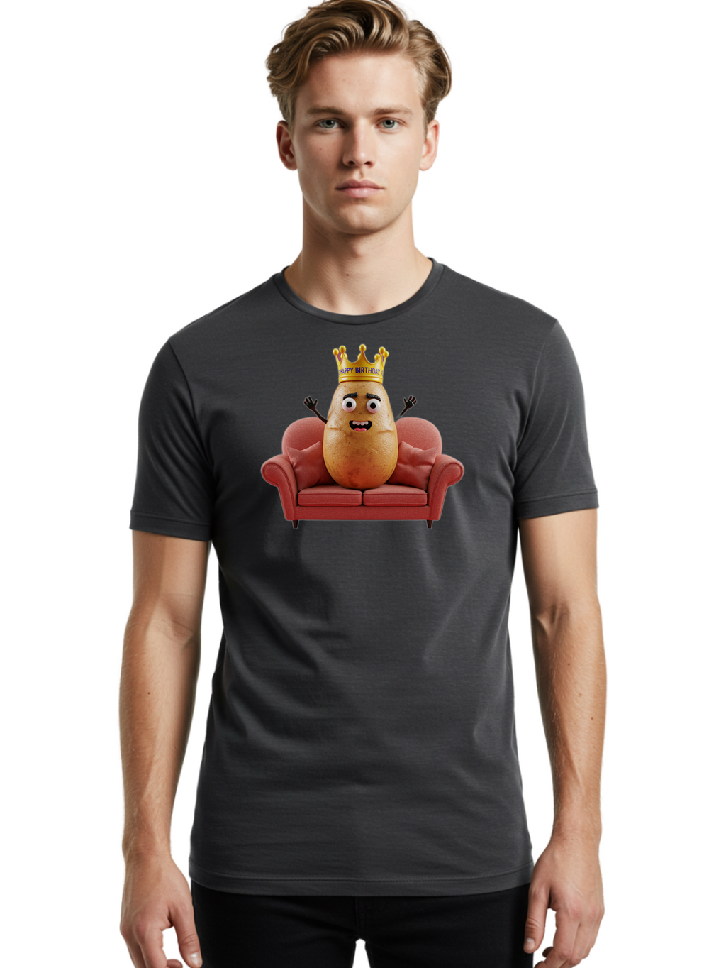 Happy-Birthday-Potato Men'S Graphic Tee, 100% Cotton, Comfortable Casual Summer Wear, Machine Washable, Vintage Camera, Old Camera, Antique Camera, Black Camera, Classic Photography, Photography Equipment, Nostalgic Device, Film Camera, Bai066