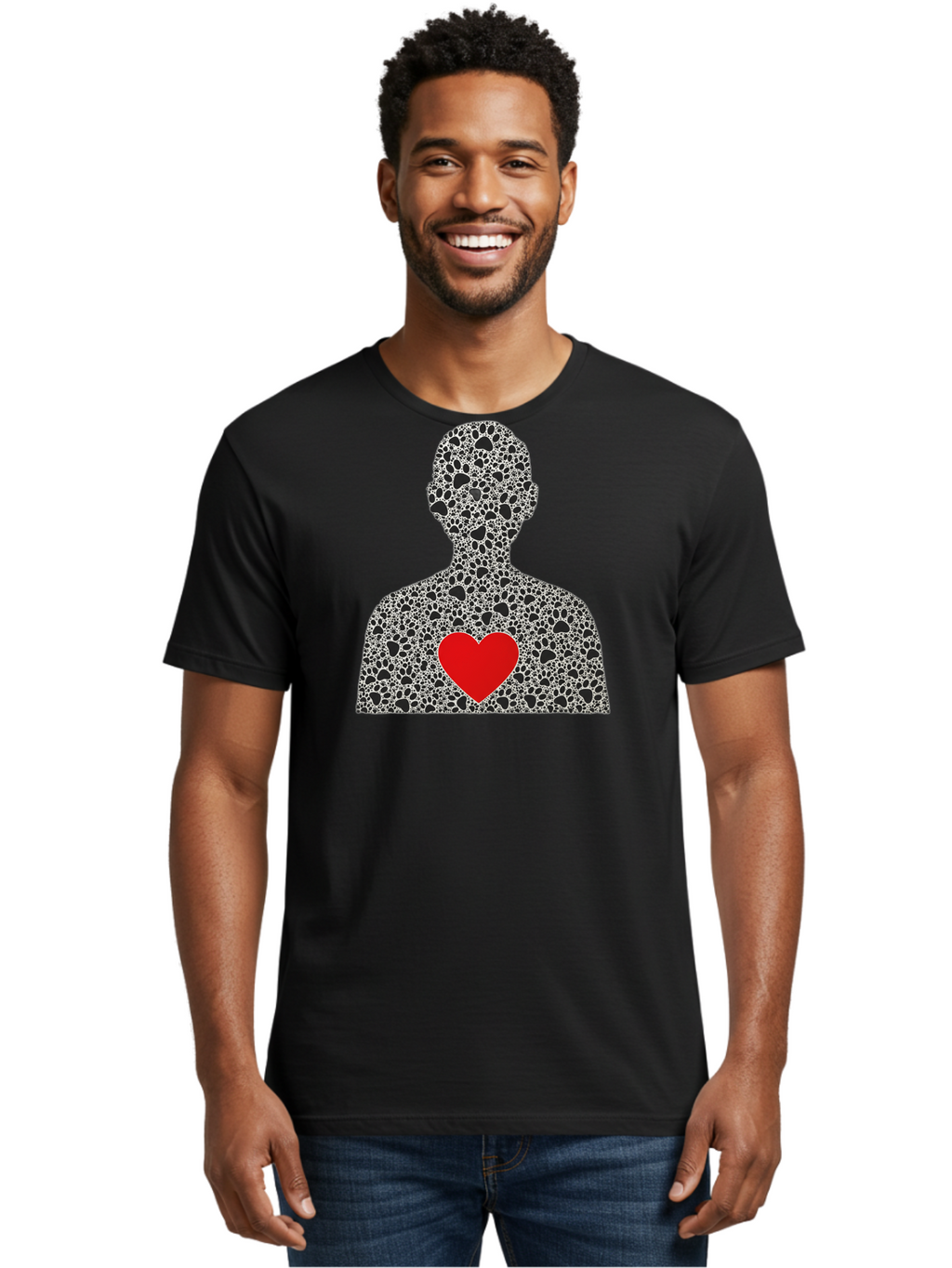 Heart-Man-Silhouette Men'S Graphic Tee, 100% Cotton, Comfortable Casual Summer Wear, Machine Washable, Vintage Camera, Old Camera, Antique Camera, Black Camera, Classic Photography, Photography Equipment, Nostalgic Device, Film Camera, Bai068