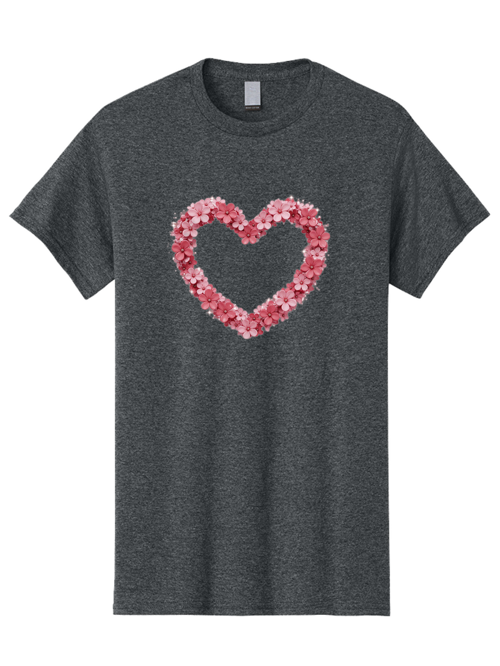 Heart-Shape-With-Pink-Flowers Men'S Graphic Tee, 100% Cotton, Comfortable Casual Summer Wear, Machine Washable, Vintage Camera, Old Camera, Antique Camera, Black Camera, Classic Photography, Photography Equipment, Nostalgic Device, Bai069