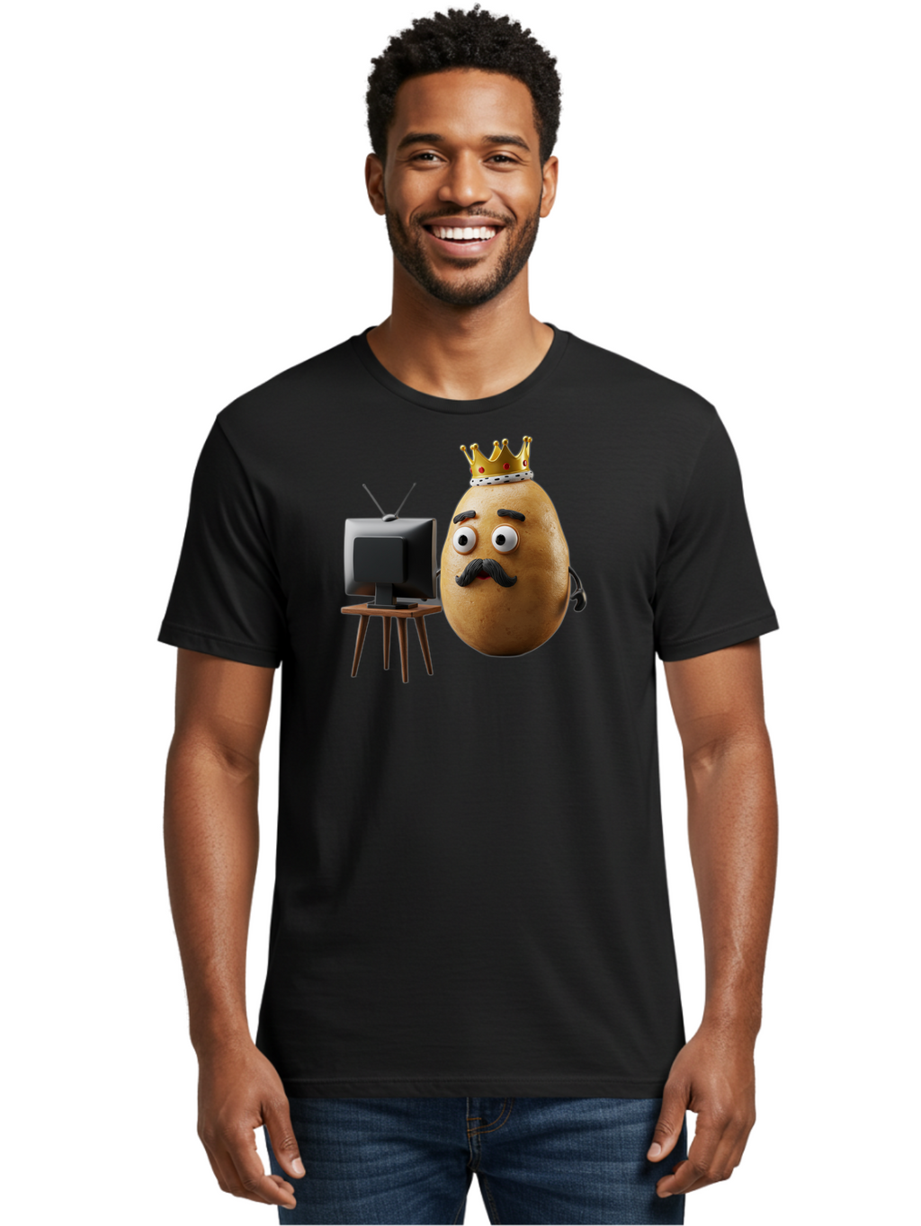 King-Potato Men'S Graphic Tee, 100% Cotton, Comfortable Casual Summer Wear, Machine Washable, Vintage Camera, Old Camera, Antique Camera, Black Camera, Classic Photography, Photography Equipment, Nostalgic Device, Film Camera, Camera Art Bai080