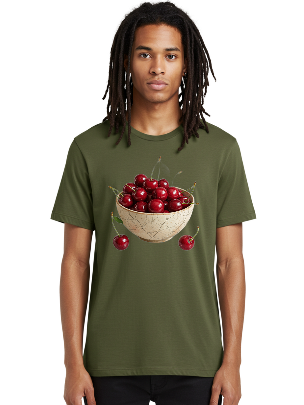 Kintsugi-Bowl-Of-Cherries Men'S Graphic Tee, 100% Cotton, Comfortable Casual Summer Wear, Machine Washable, Vintage Camera, Old Camera, Antique Camera, Black Camera, Classic Photography, Photography Equipment, Nostalgic Device, Film Camera, Bai081