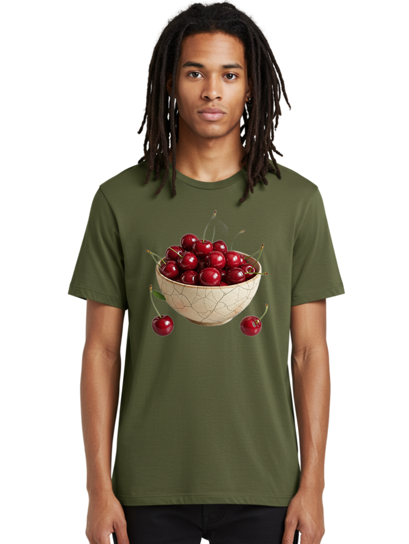 Kintsugi-Bowl-Of-Cherries Men'S Graphic Tee, 100% Cotton, Comfortable Casual Summer Wear, Machine Washable, Vintage Camera, Old Camera, Antique Camera, Black Camera, Classic Photography, Photography Equipment, Nostalgic Device, Film Camera, Bai081