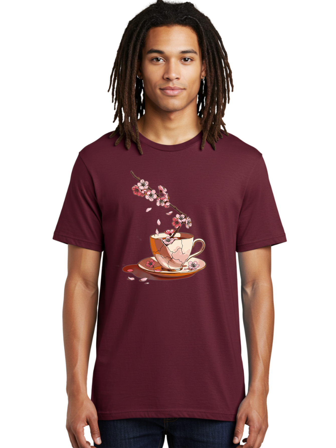 Kintsugi-Tea-Cup Men'S Graphic Tee, 100% Cotton, Comfortable Casual Summer Wear, Machine Washable, Vintage Camera, Old Camera, Antique Camera, Black Camera, Classic Photography, Photography Equipment, Nostalgic Device, Film Camera, Camera Art Bai082
