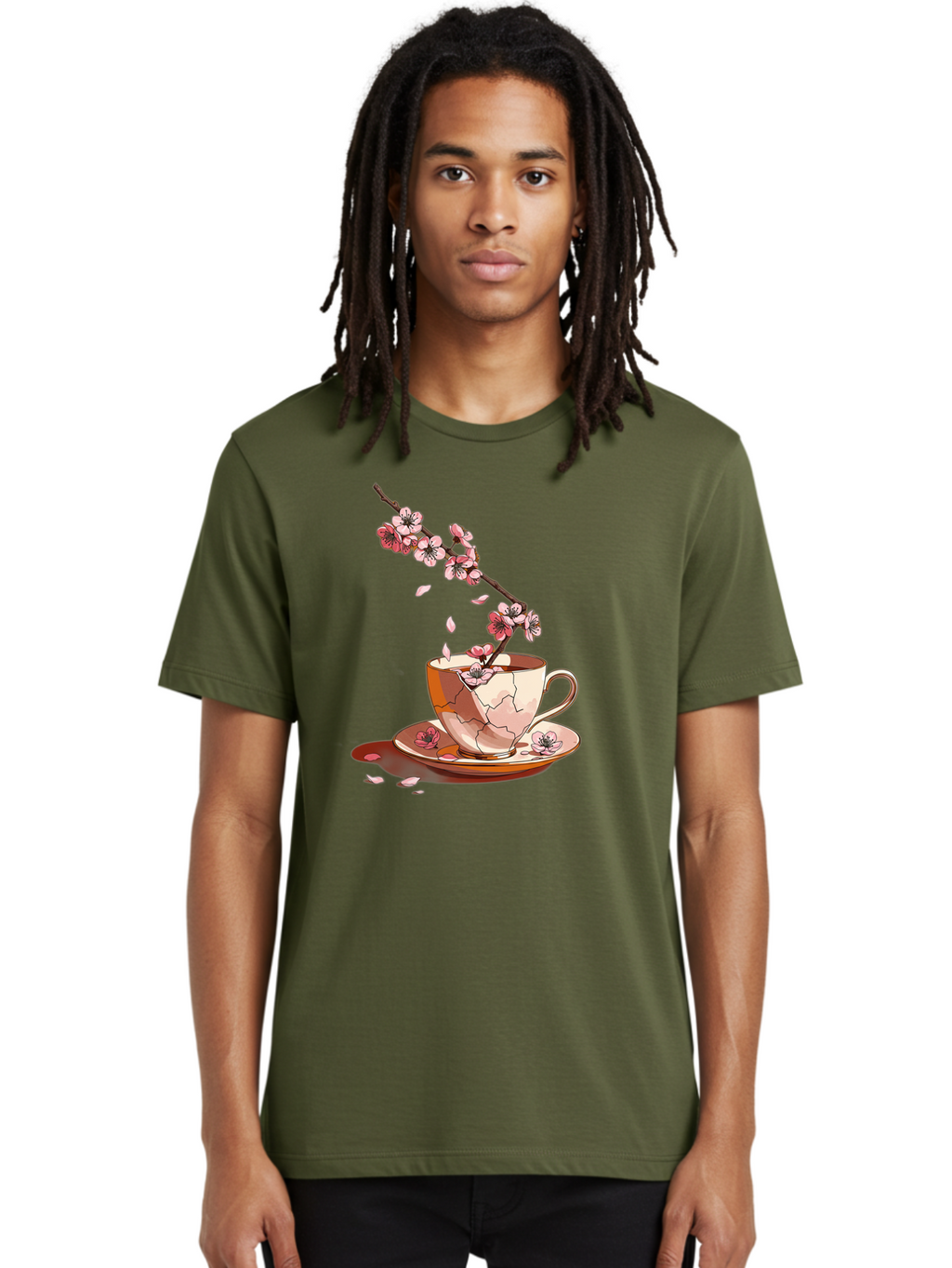 Kintsugi-Tea-Cup Men'S Graphic Tee, 100% Cotton, Comfortable Casual Summer Wear, Machine Washable, Vintage Camera, Old Camera, Antique Camera, Black Camera, Classic Photography, Photography Equipment, Nostalgic Device, Film Camera, Camera Art Bai082
