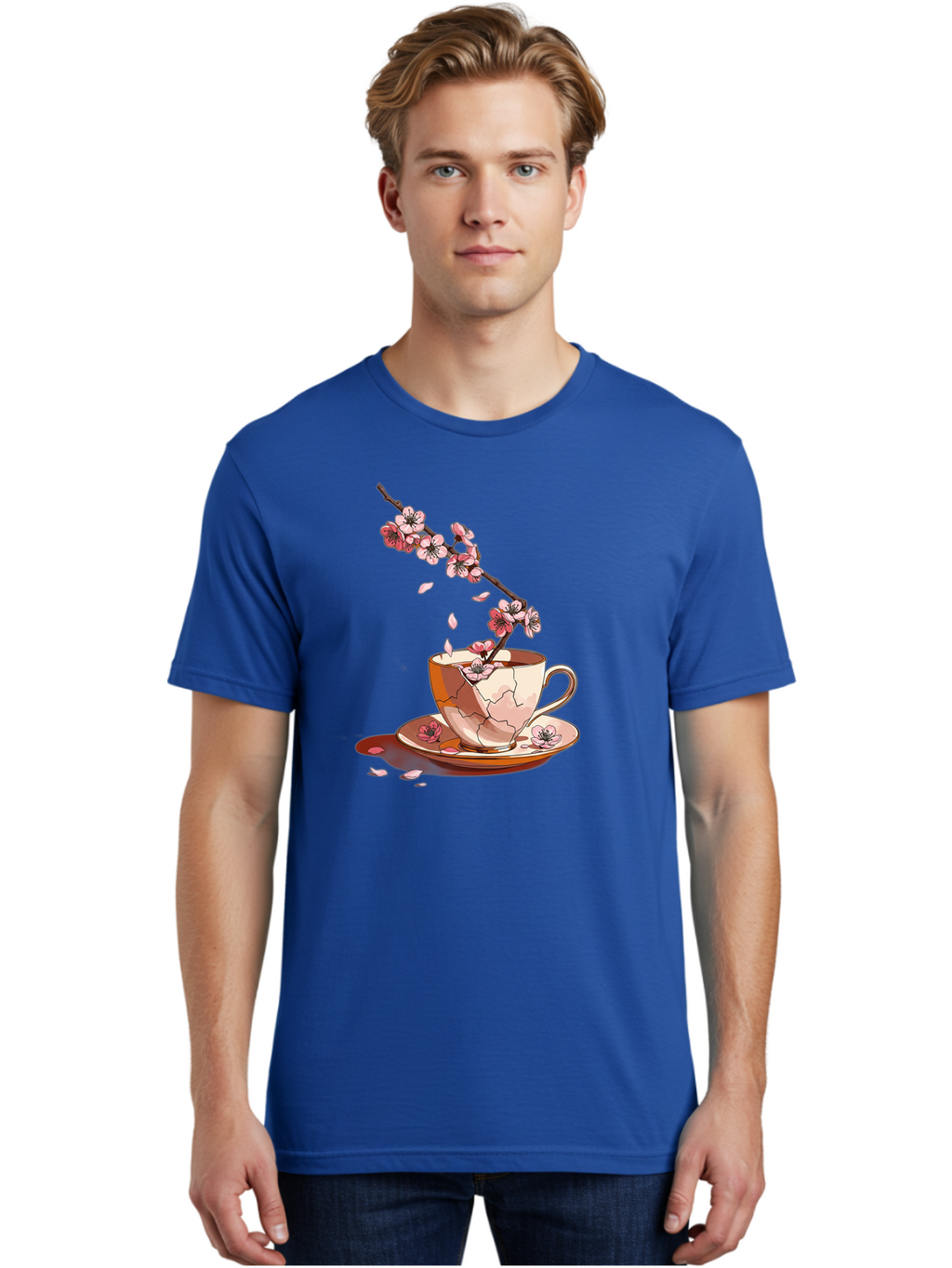 Kintsugi-Tea-Cup Men'S Graphic Tee, 100% Cotton, Comfortable Casual Summer Wear, Machine Washable, Vintage Camera, Old Camera, Antique Camera, Black Camera, Classic Photography, Photography Equipment, Nostalgic Device, Film Camera, Camera Art Bai082