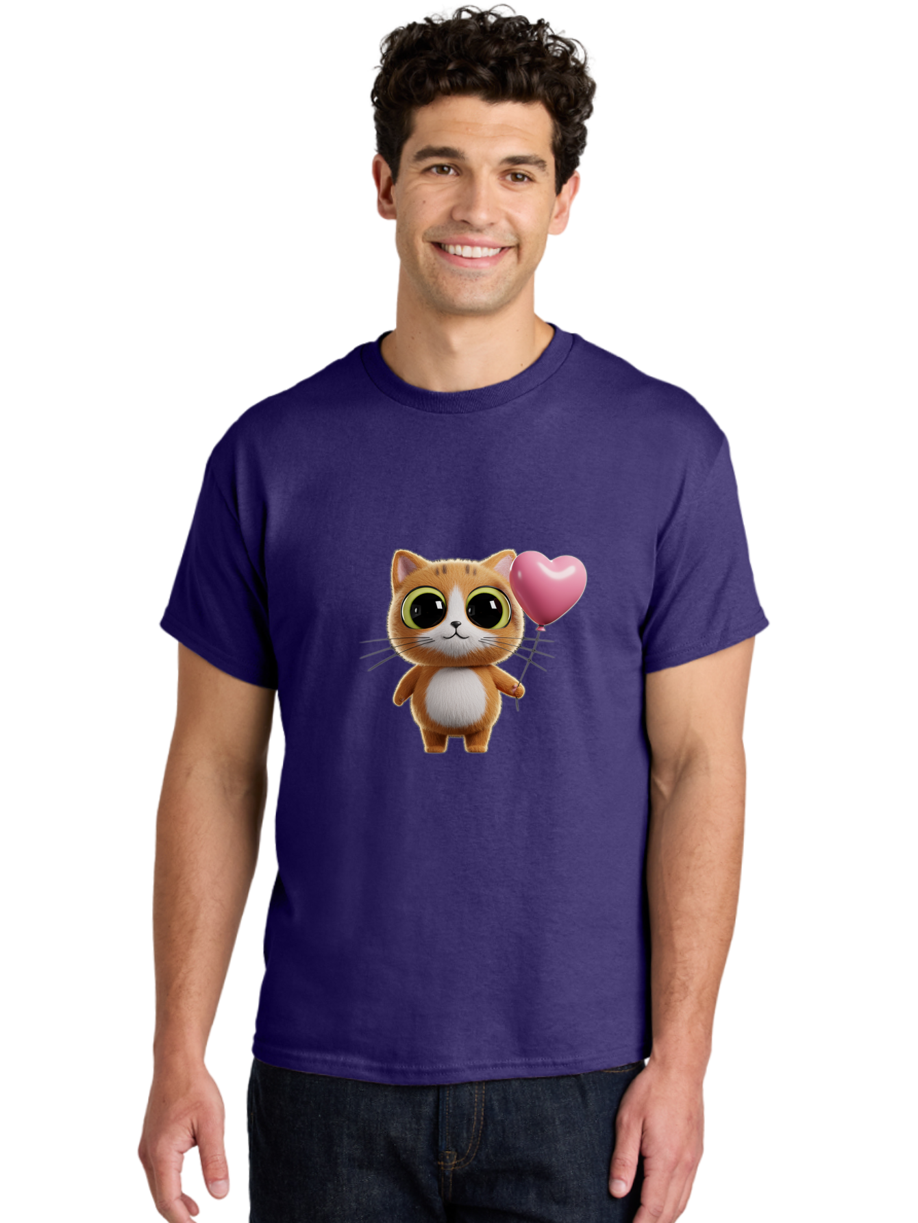 Kitty-With-Heart-Balloon Men'S Graphic Tee, 100% Cotton, Comfortable Casual Summer Wear, Machine Washable, Vintage Camera, Old Camera, Antique Camera, Black Camera, Classic Photography, Photography Equipment, Nostalgic Device, Film Camera, Bai083