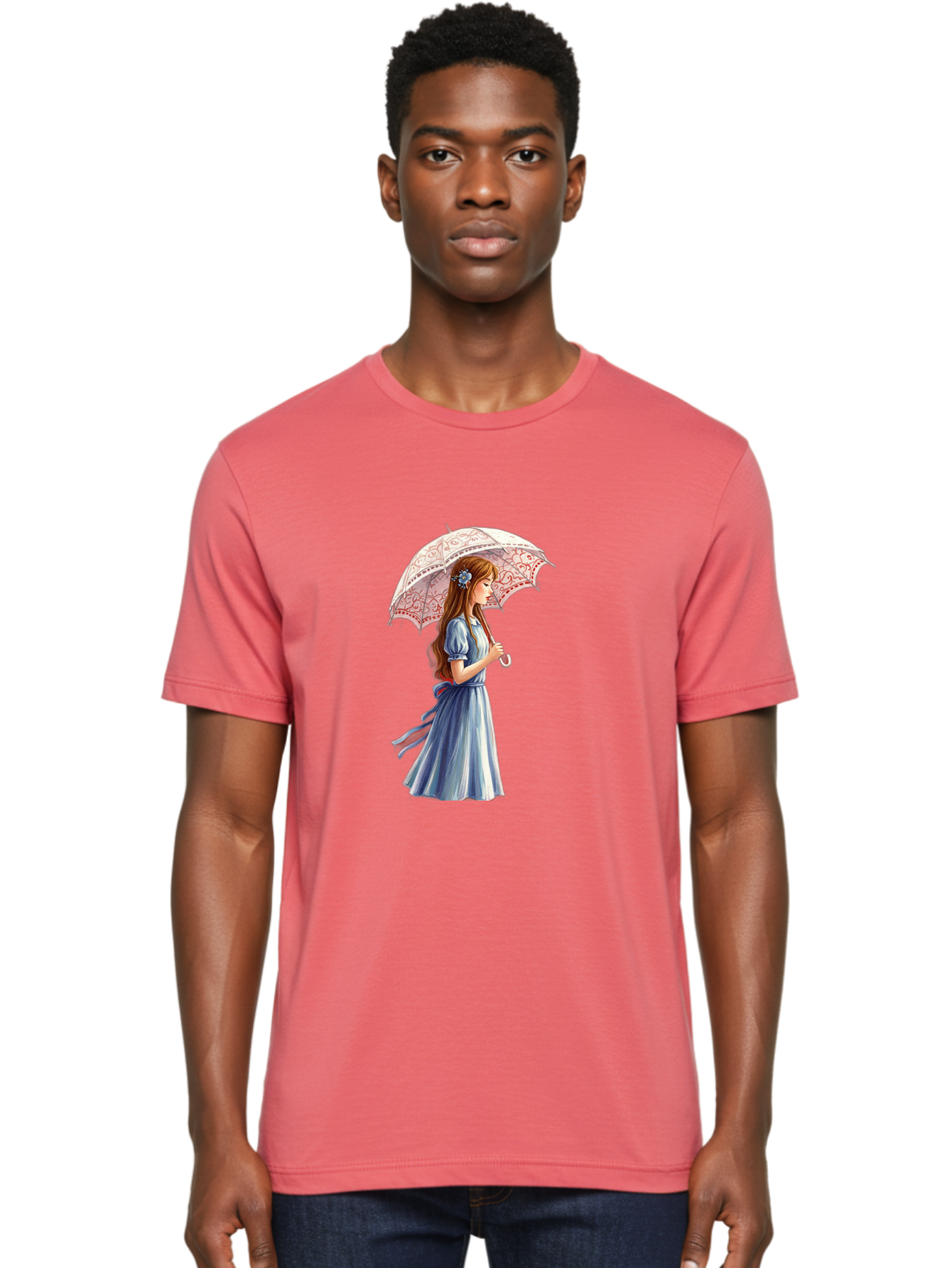 Lady-With-Parasol Men'S Graphic Tee, 100% Cotton, Comfortable Casual Summer Wear, Machine Washable, Vintage Camera, Old Camera, Antique Camera, Black Camera, Classic Photography, Photography Equipment, Nostalgic Device, Film Camera, Camera Art Bai085