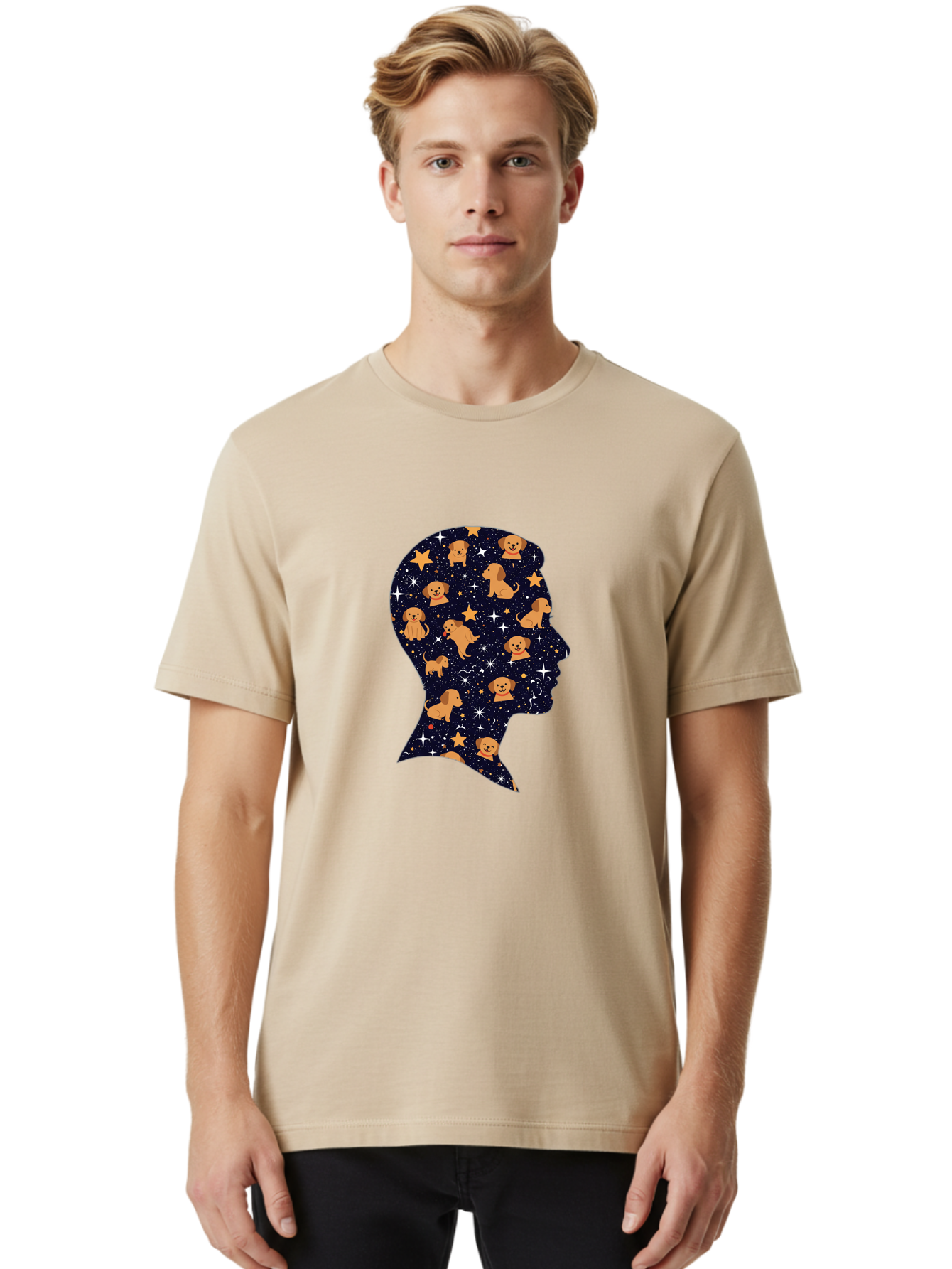 Lion-And-Dog-Silhouette Men'S Graphic Tee, 100% Cotton, Comfortable Casual Summer Wear, Machine Washable, Vintage Camera, Old Camera, Antique Camera, Black Camera, Classic Photography, Photography Equipment, Nostalgic Device, Film Camera, Bai089