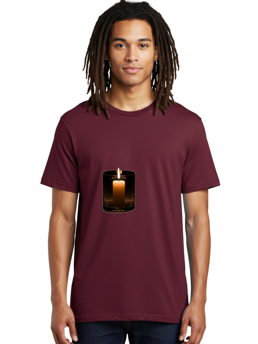 Lit-Candle-2 Men'S Graphic Tee, 100% Cotton, Comfortable Casual Summer Wear, Machine Washable, Vintage Camera, Old Camera, Antique Camera, Black Camera, Classic Photography, Photography Equipment, Nostalgic Device, Film Camera, Camera Art Bai092
