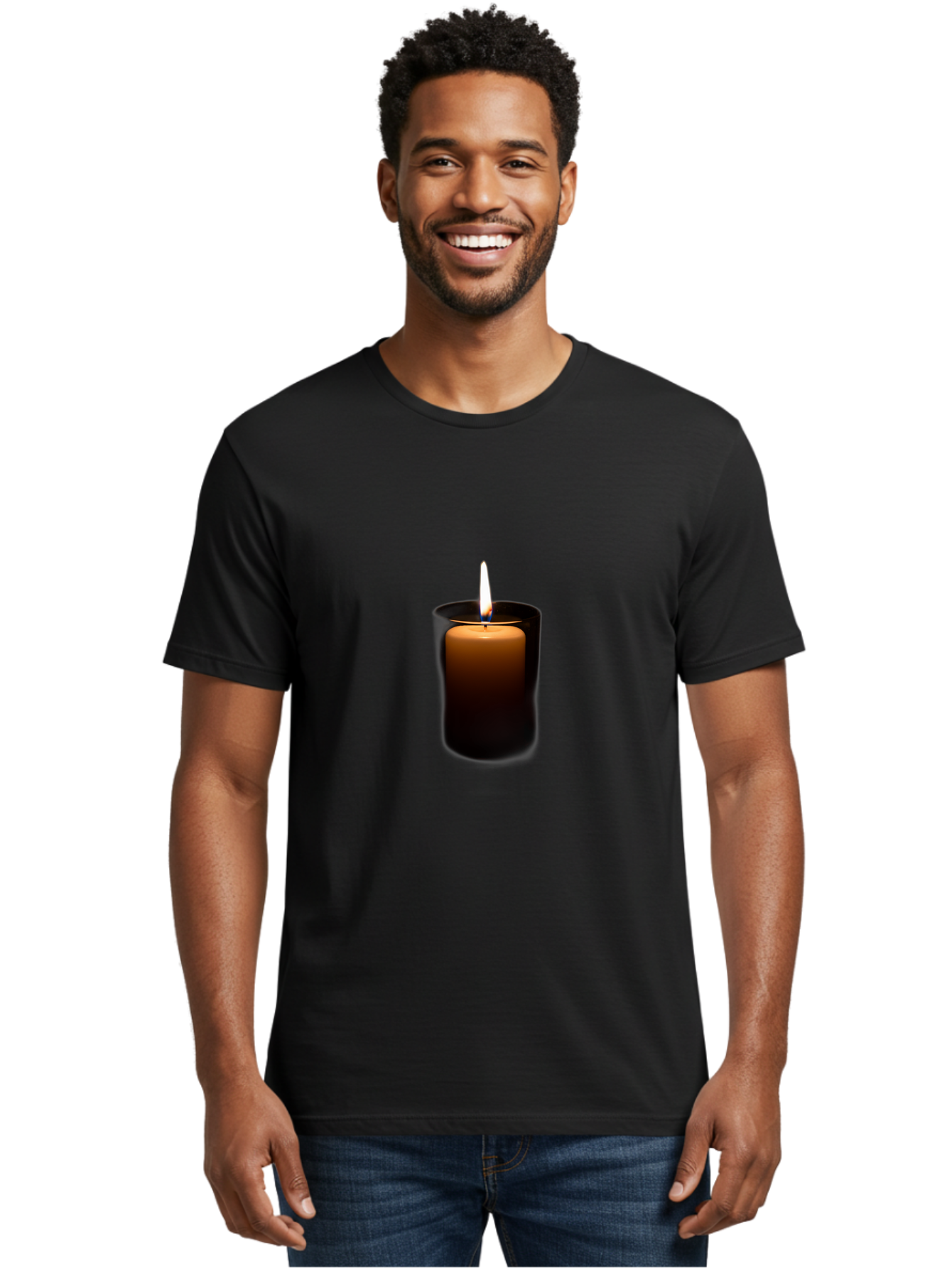 Lit-Candle-4 Men'S Graphic Tee, 100% Cotton, Comfortable Casual Summer Wear, Machine Washable, Vintage Camera, Old Camera, Antique Camera, Black Camera, Classic Photography, Photography Equipment, Nostalgic Device, Film Camera, Camera Art Bai094
