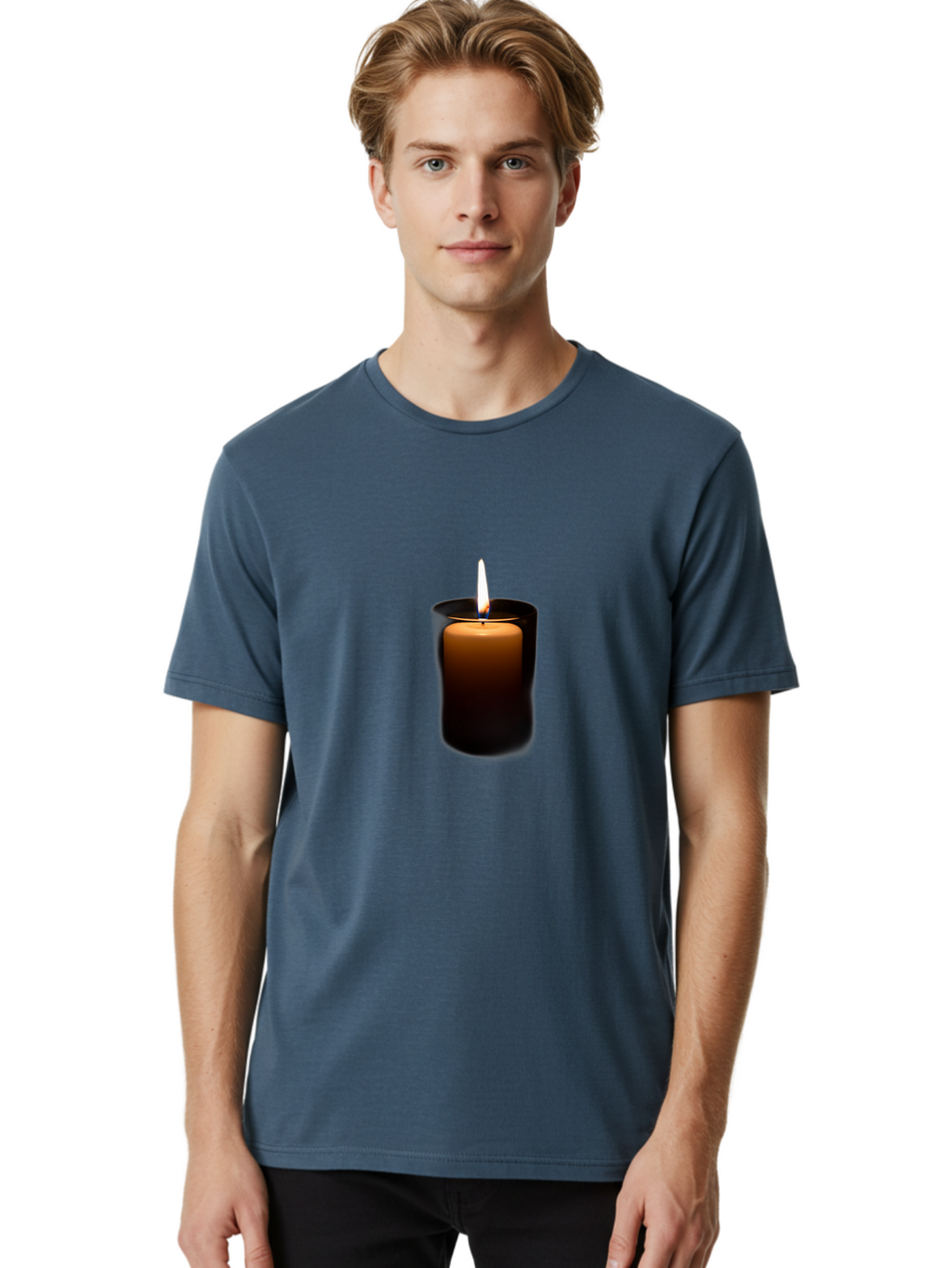 Lit-Candle-4 Men'S Graphic Tee, 100% Cotton, Comfortable Casual Summer Wear, Machine Washable, Vintage Camera, Old Camera, Antique Camera, Black Camera, Classic Photography, Photography Equipment, Nostalgic Device, Film Camera, Camera Art Bai094