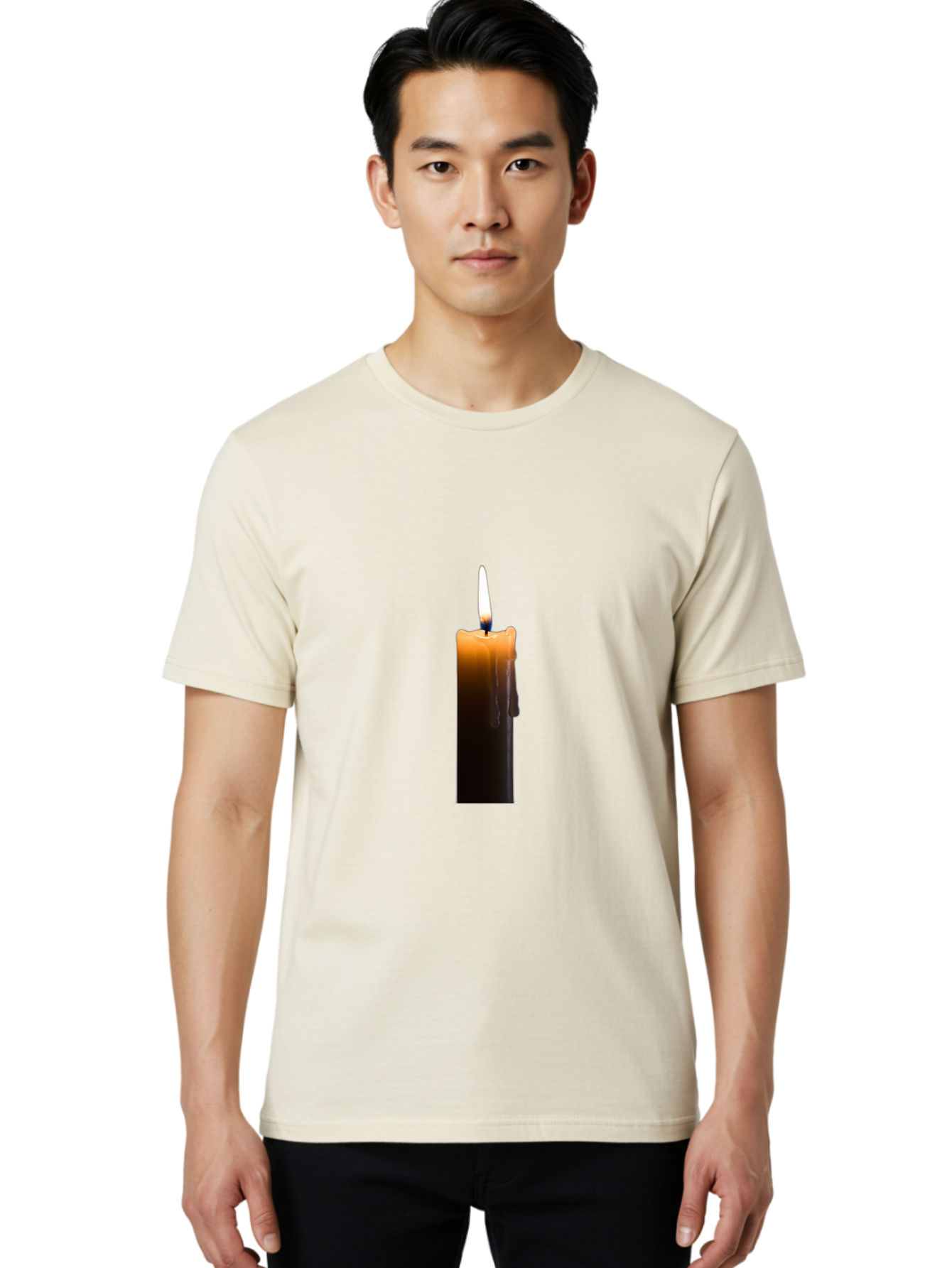 Lit-Candle-6 Men'S Graphic Tee, 100% Cotton, Comfortable Casual Summer Wear, Machine Washable, Vintage Camera, Old Camera, Antique Camera, Black Camera, Classic Photography, Photography Equipment, Nostalgic Device, Film Camera, Camera Art Bai096