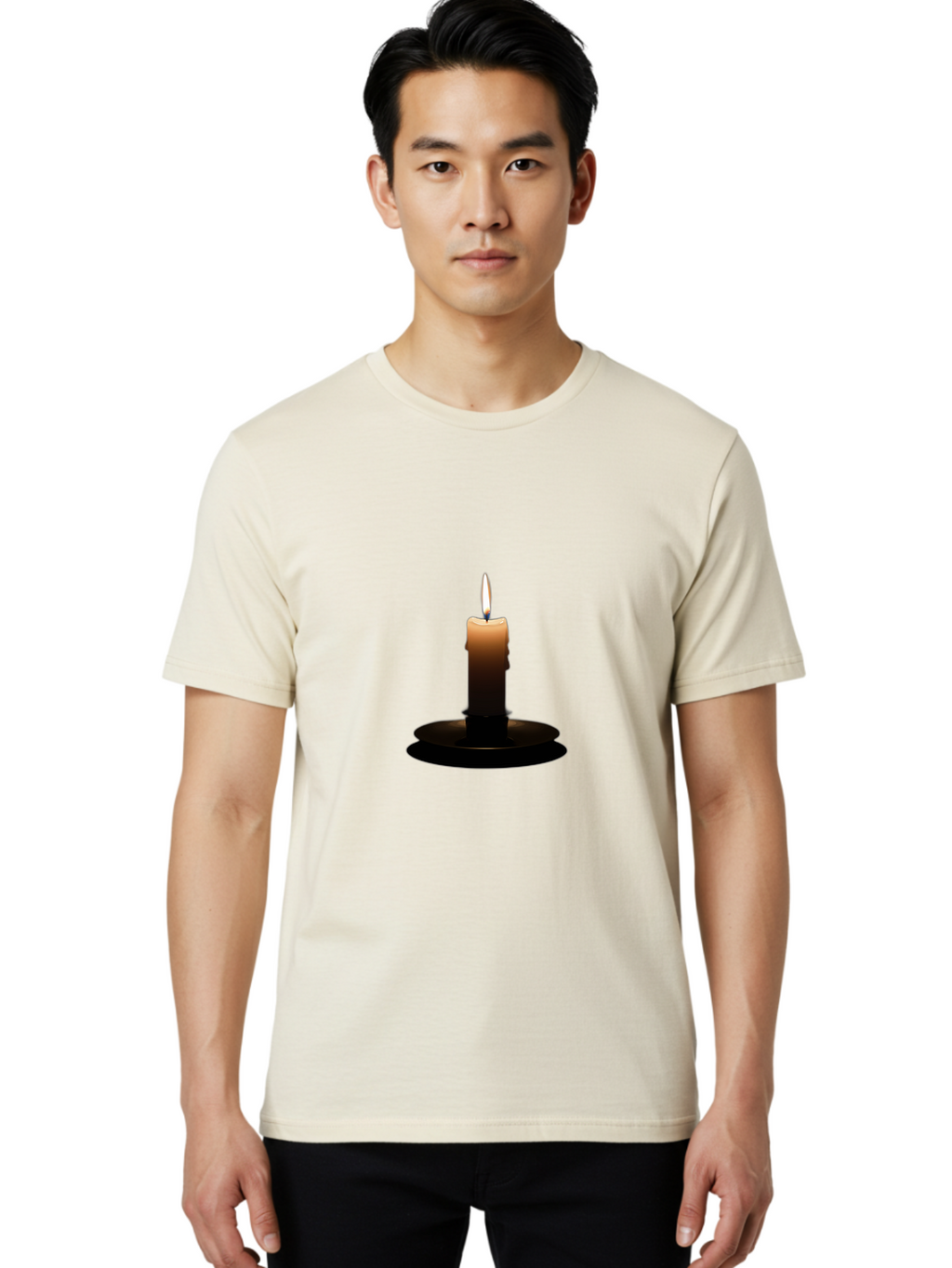 Lit-Candle-7 Men'S Graphic Tee, 100% Cotton, Comfortable Casual Summer Wear, Machine Washable, Vintage Camera, Old Camera, Antique Camera, Black Camera, Classic Photography, Photography Equipment, Nostalgic Device, Film Camera, Camera Art Bai097