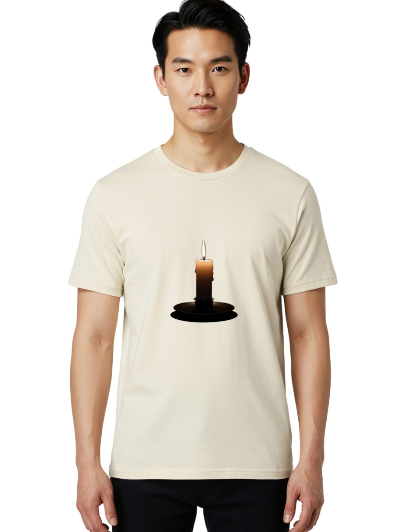 Lit-Candle-7 Men'S Graphic Tee, 100% Cotton, Comfortable Casual Summer Wear, Machine Washable, Vintage Camera, Old Camera, Antique Camera, Black Camera, Classic Photography, Photography Equipment, Nostalgic Device, Film Camera, Camera Art Bai097