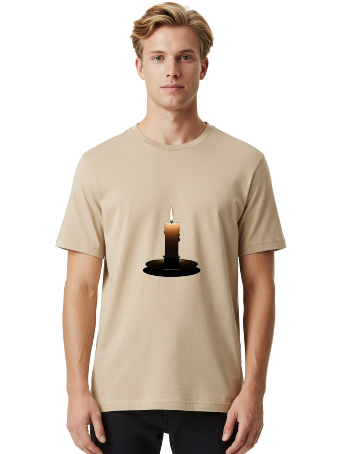 Lit-Candle-7 Men'S Graphic Tee, 100% Cotton, Comfortable Casual Summer Wear, Machine Washable, Vintage Camera, Old Camera, Antique Camera, Black Camera, Classic Photography, Photography Equipment, Nostalgic Device, Film Camera, Camera Art Bai097