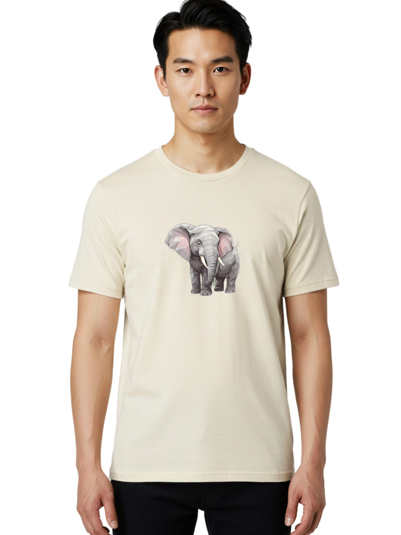 Low-Poly-Elephant Men'S Graphic Tee, 100% Cotton, Comfortable Casual Summer Wear, Machine Washable, Vintage Camera, Old Camera, Antique Camera, Black Camera, Classic Photography, Photography Equipment, Nostalgic Device, Film Camera, Camera Art Bai107