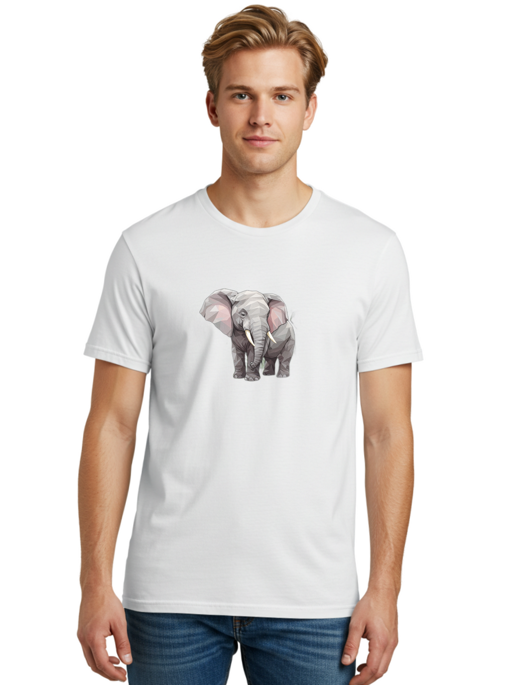 Low-Poly-Elephant Men'S Graphic Tee, 100% Cotton, Comfortable Casual Summer Wear, Machine Washable, Vintage Camera, Old Camera, Antique Camera, Black Camera, Classic Photography, Photography Equipment, Nostalgic Device, Film Camera, Camera Art Bai107