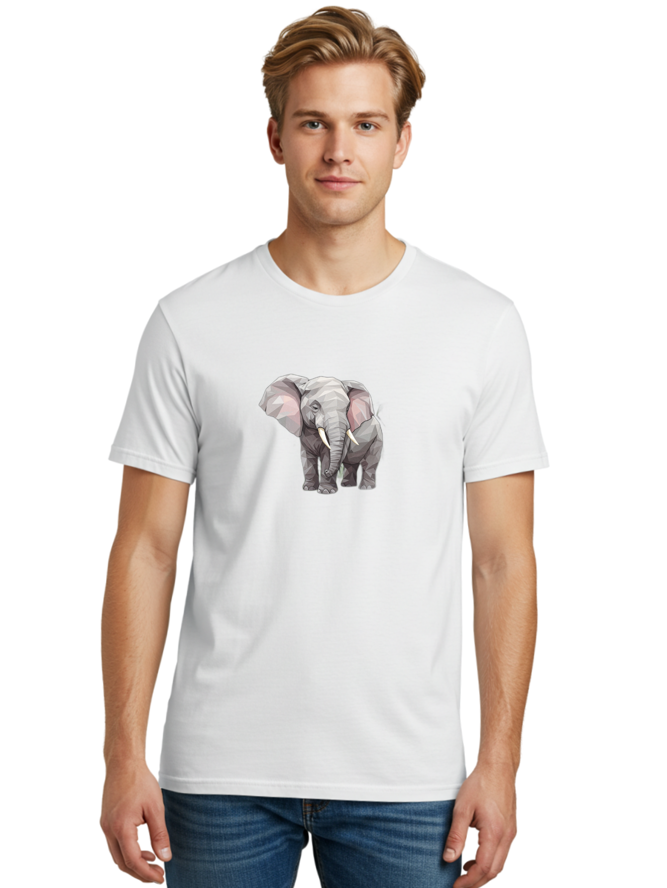 Low-Poly-Elephant Men'S Graphic Tee, 100% Cotton, Comfortable Casual Summer Wear, Machine Washable, Vintage Camera, Old Camera, Antique Camera, Black Camera, Classic Photography, Photography Equipment, Nostalgic Device, Film Camera, Camera Art Bai107