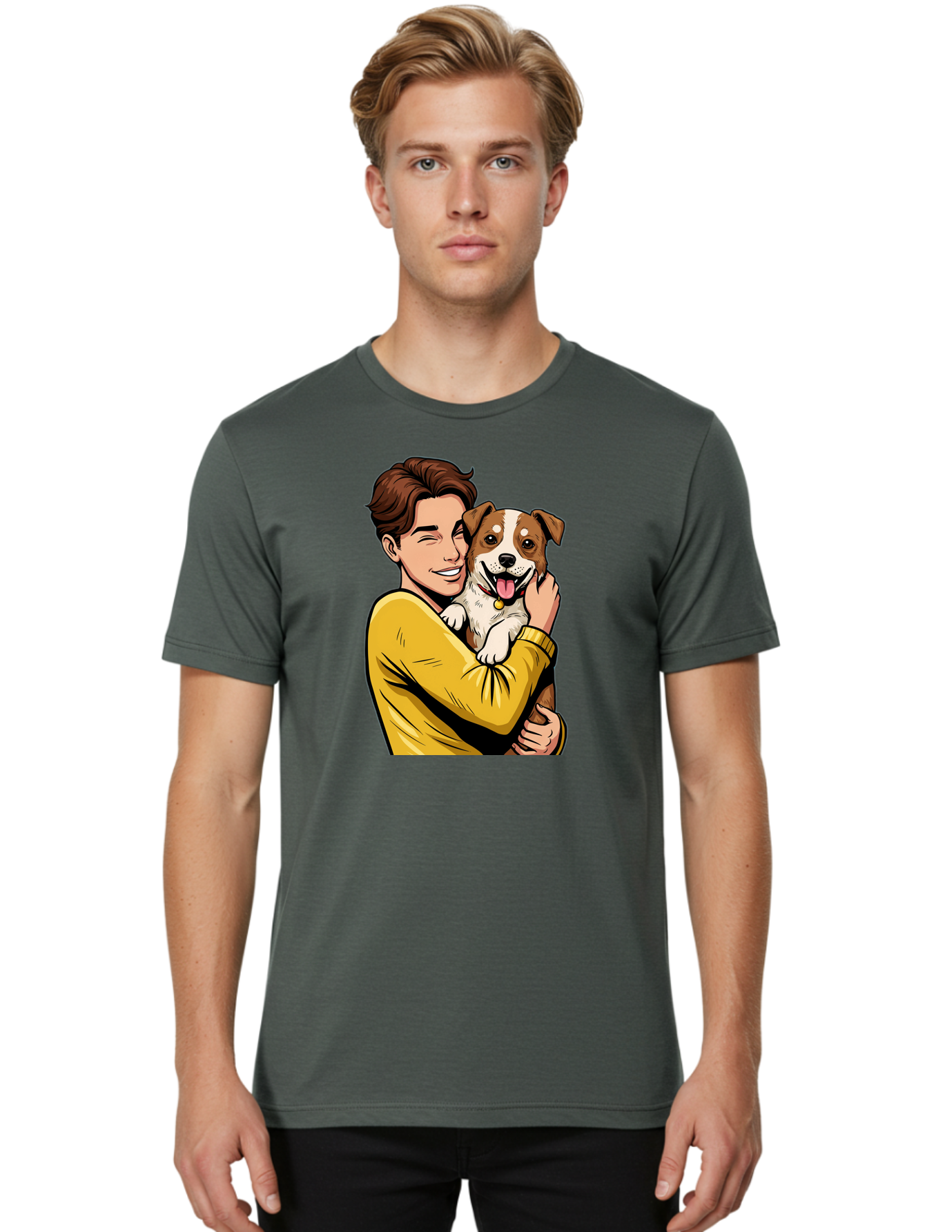 Man-And-Dog Men'S Graphic Tee, 100% Cotton, Comfortable Casual Summer Wear, Machine Washable, Vintage Camera, Old Camera, Antique Camera, Black Camera, Classic Photography, Photography Equipment, Nostalgic Device, Film Camera, Camera Art Bai109
