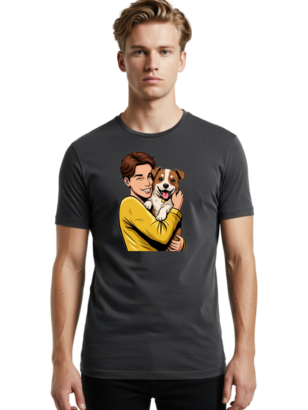 Man-And-Dog Men'S Graphic Tee, 100% Cotton, Comfortable Casual Summer Wear, Machine Washable, Vintage Camera, Old Camera, Antique Camera, Black Camera, Classic Photography, Photography Equipment, Nostalgic Device, Film Camera, Camera Art Bai109