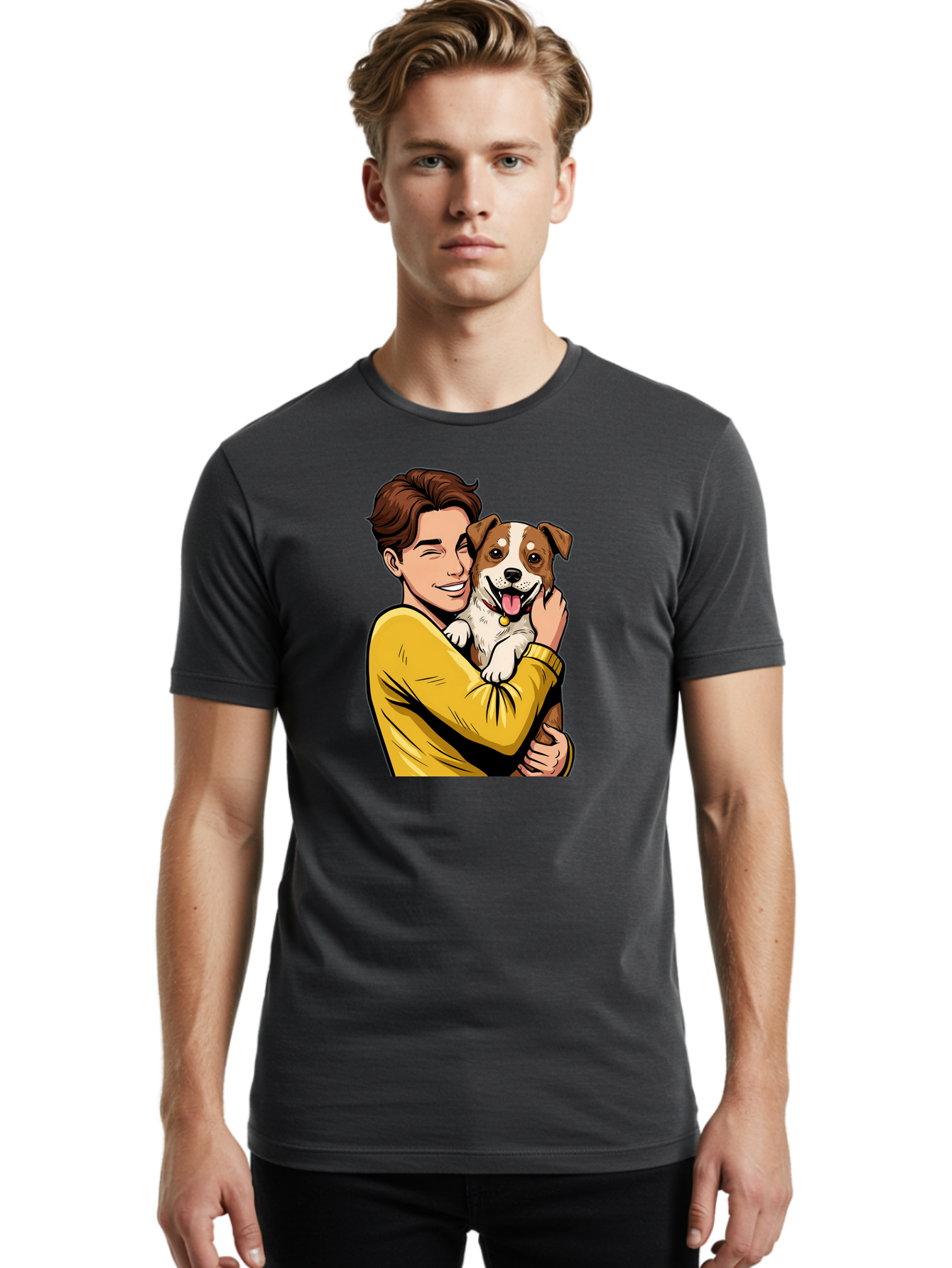 Man-And-Dog Men'S Graphic Tee, 100% Cotton, Comfortable Casual Summer Wear, Machine Washable, Vintage Camera, Old Camera, Antique Camera, Black Camera, Classic Photography, Photography Equipment, Nostalgic Device, Film Camera, Camera Art Bai109