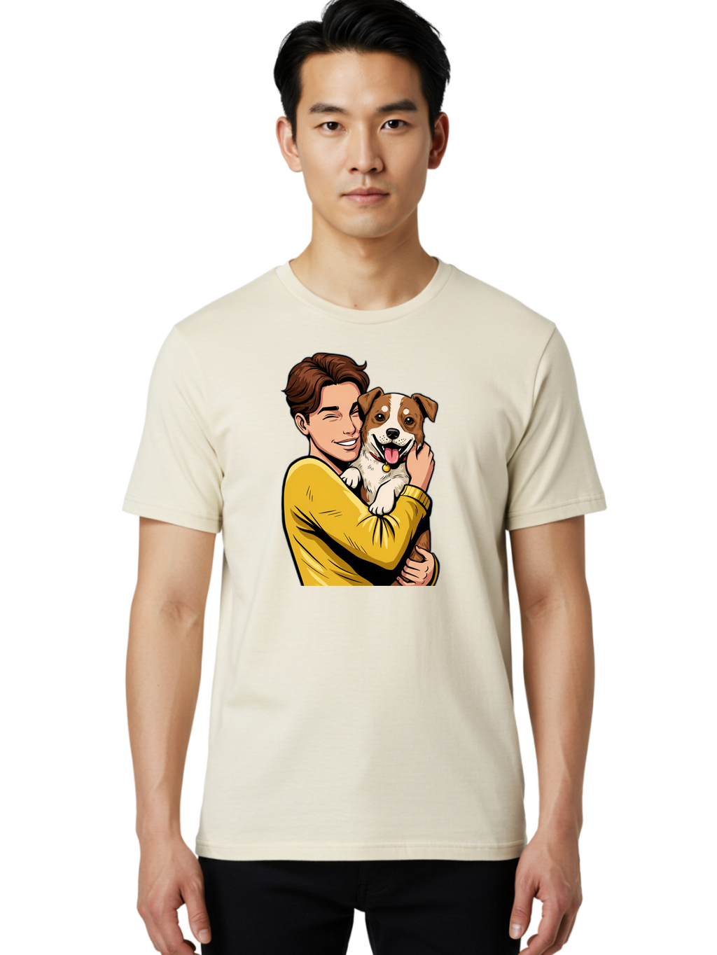 Man-And-Dog Men'S Graphic Tee, 100% Cotton, Comfortable Casual Summer Wear, Machine Washable, Vintage Camera, Old Camera, Antique Camera, Black Camera, Classic Photography, Photography Equipment, Nostalgic Device, Film Camera, Camera Art Bai109