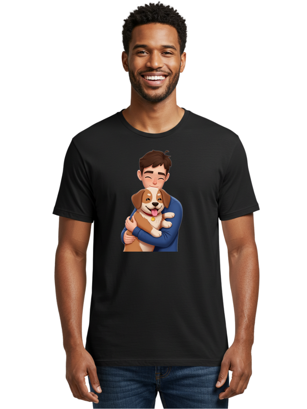 Man-Holding-Dog Men'S Graphic Tee, 100% Cotton, Comfortable Casual Summer Wear, Machine Washable, Vintage Camera, Old Camera, Antique Camera, Black Camera, Classic Photography, Photography Equipment, Nostalgic Device, Film Camera, Camera Art Bai110
