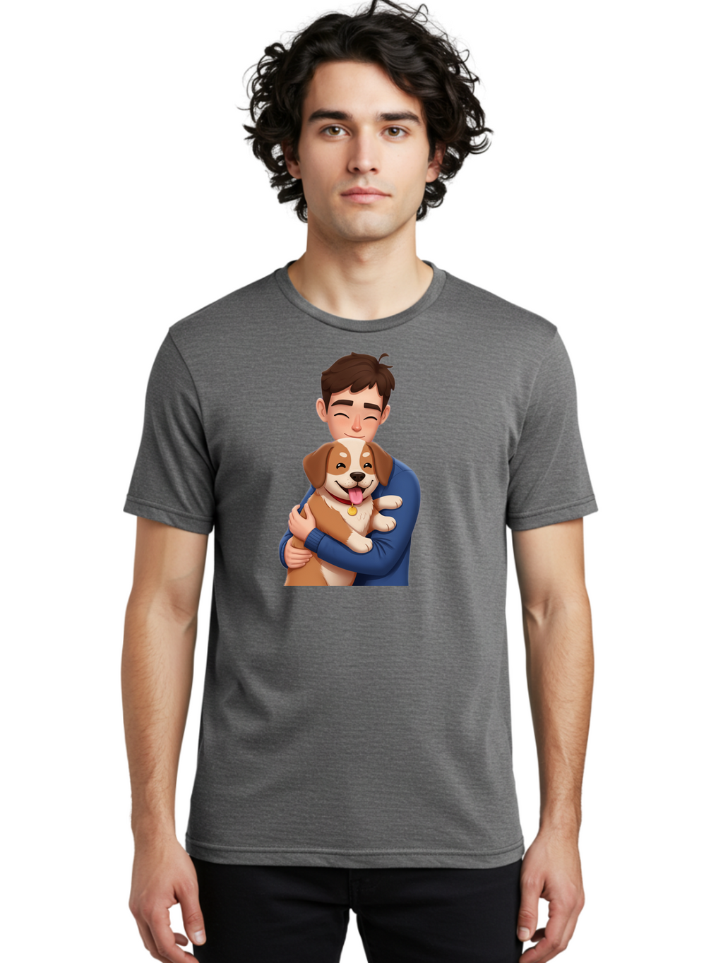 Man-Holding-Dog Men'S Graphic Tee, 100% Cotton, Comfortable Casual Summer Wear, Machine Washable, Vintage Camera, Old Camera, Antique Camera, Black Camera, Classic Photography, Photography Equipment, Nostalgic Device, Film Camera, Camera Art Bai110