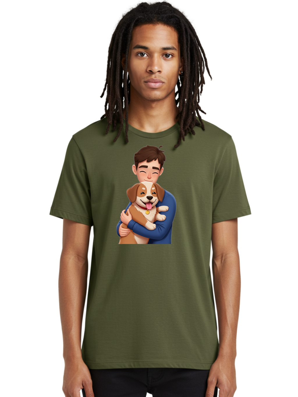 Man-Holding-Dog Men'S Graphic Tee, 100% Cotton, Comfortable Casual Summer Wear, Machine Washable, Vintage Camera, Old Camera, Antique Camera, Black Camera, Classic Photography, Photography Equipment, Nostalgic Device, Film Camera, Camera Art Bai110