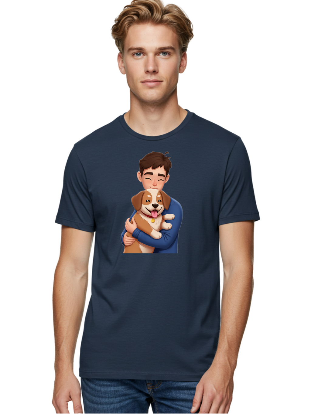 Man-Holding-Dog Men'S Graphic Tee, 100% Cotton, Comfortable Casual Summer Wear, Machine Washable, Vintage Camera, Old Camera, Antique Camera, Black Camera, Classic Photography, Photography Equipment, Nostalgic Device, Film Camera, Camera Art Bai110