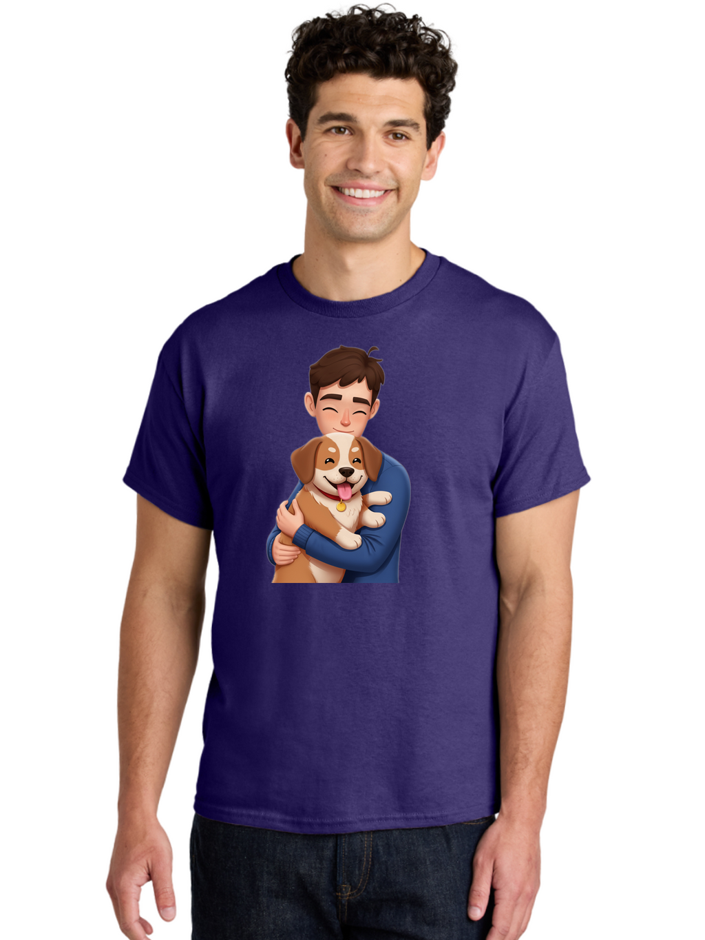 Man-Holding-Dog Men'S Graphic Tee, 100% Cotton, Comfortable Casual Summer Wear, Machine Washable, Vintage Camera, Old Camera, Antique Camera, Black Camera, Classic Photography, Photography Equipment, Nostalgic Device, Film Camera, Camera Art Bai110